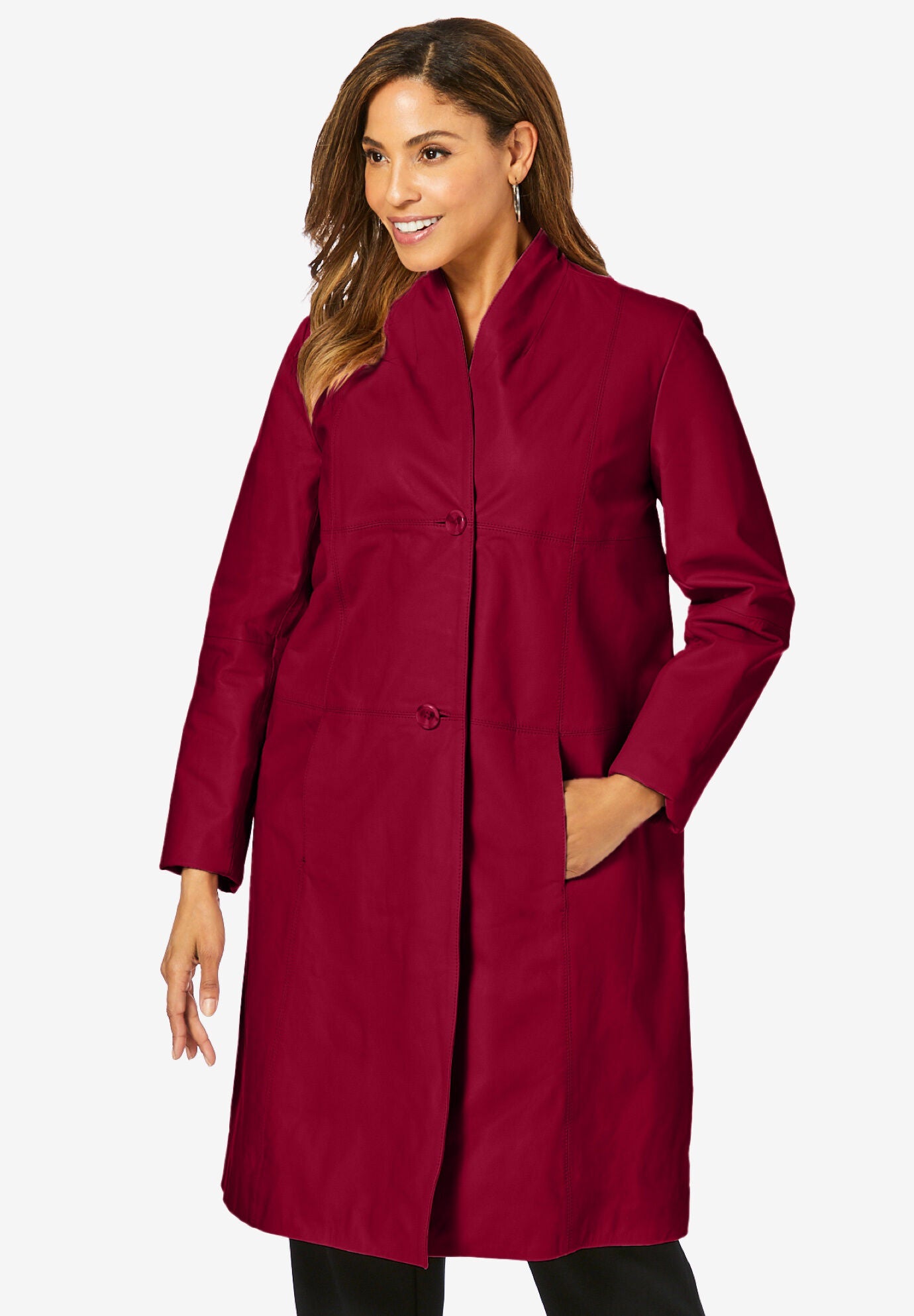 Leather Swing Coat