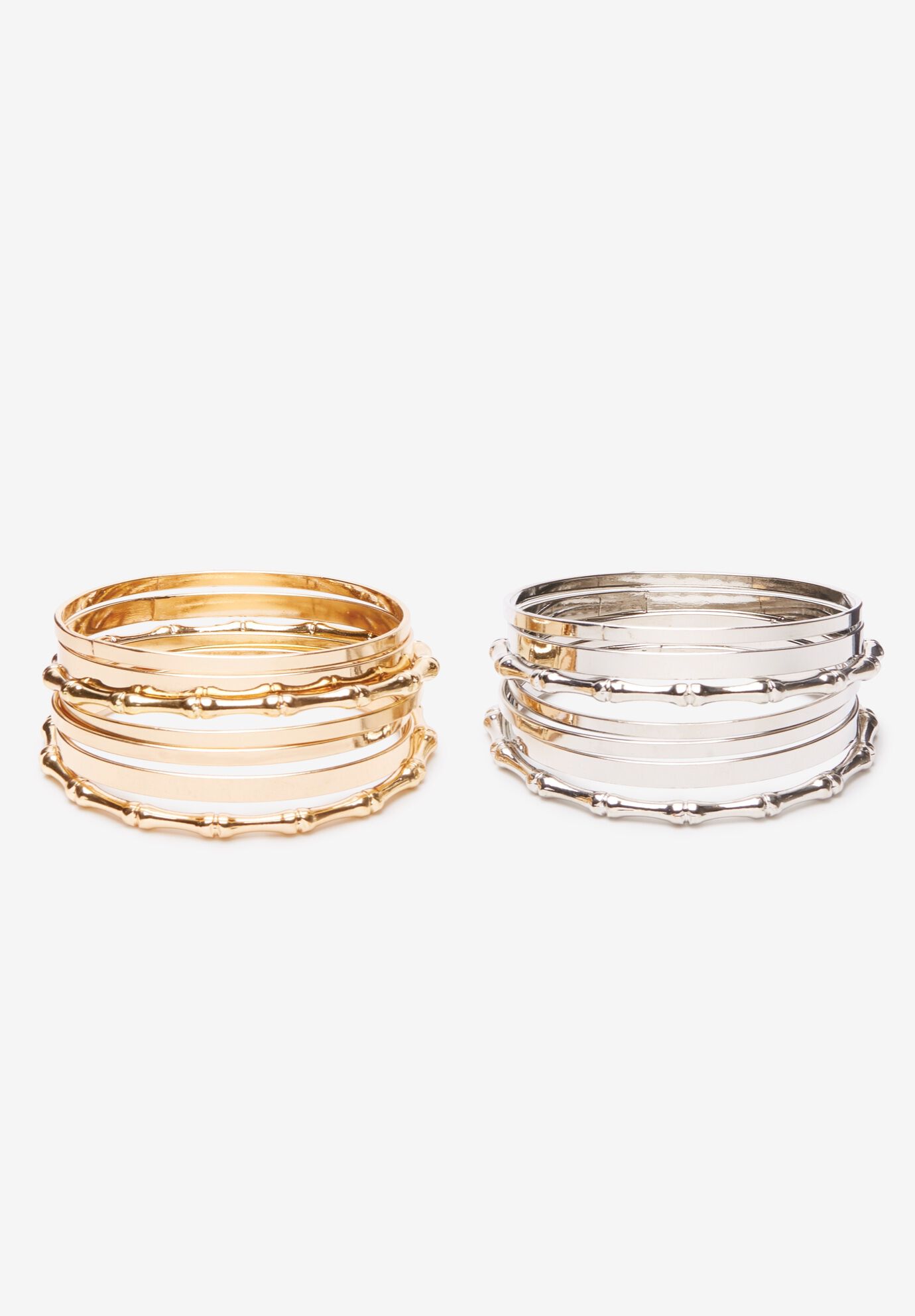 Bangle Bracelet Set, SILVER, hi-res image number 0
