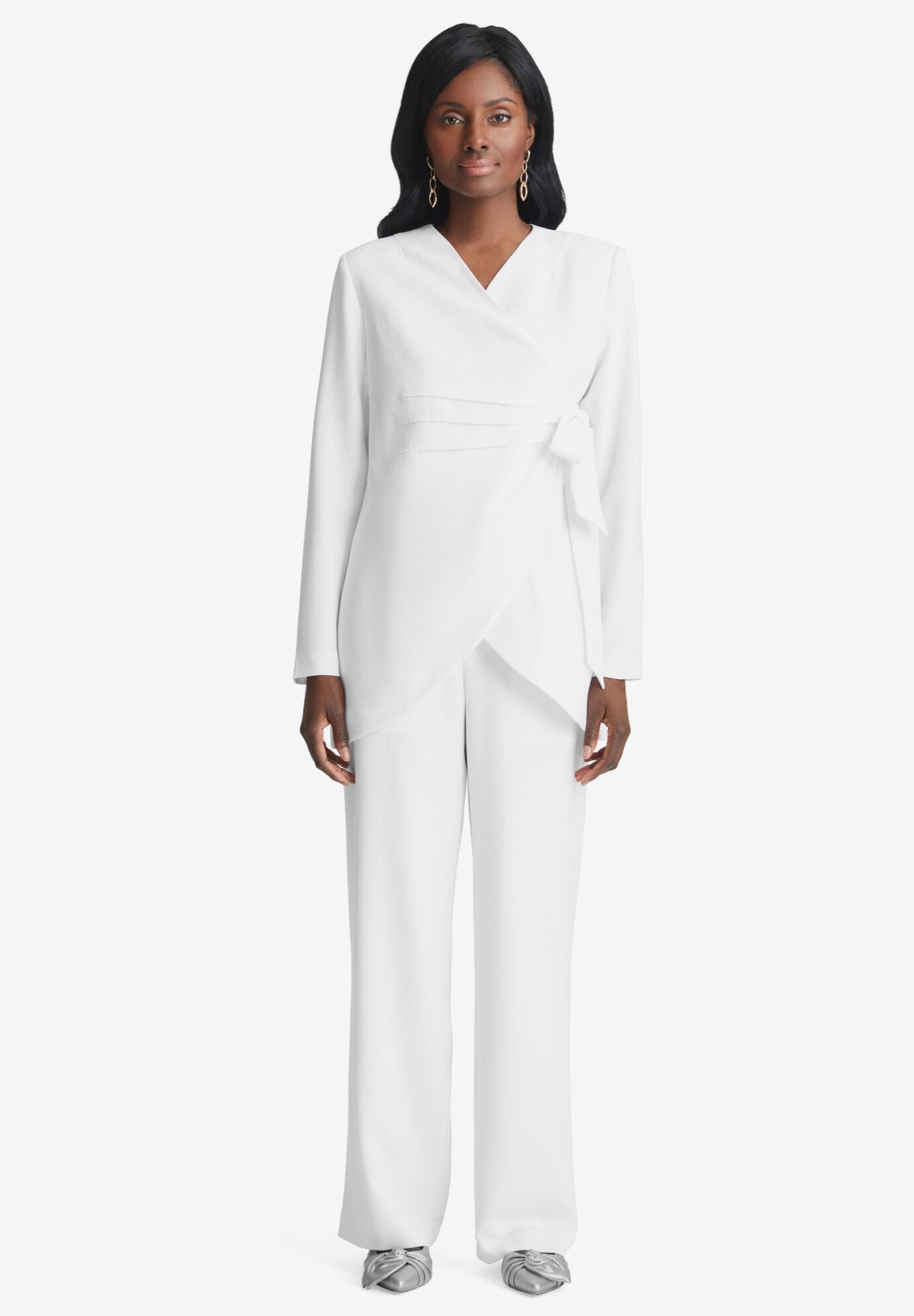 Plus white pantsuit online