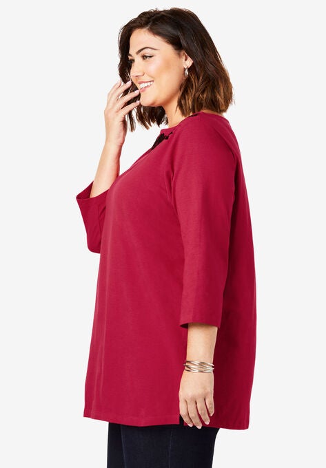 Holiday Print Tunic, , alternate image number null