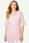 Pointelle Sweater, PINK, hi-res image number null