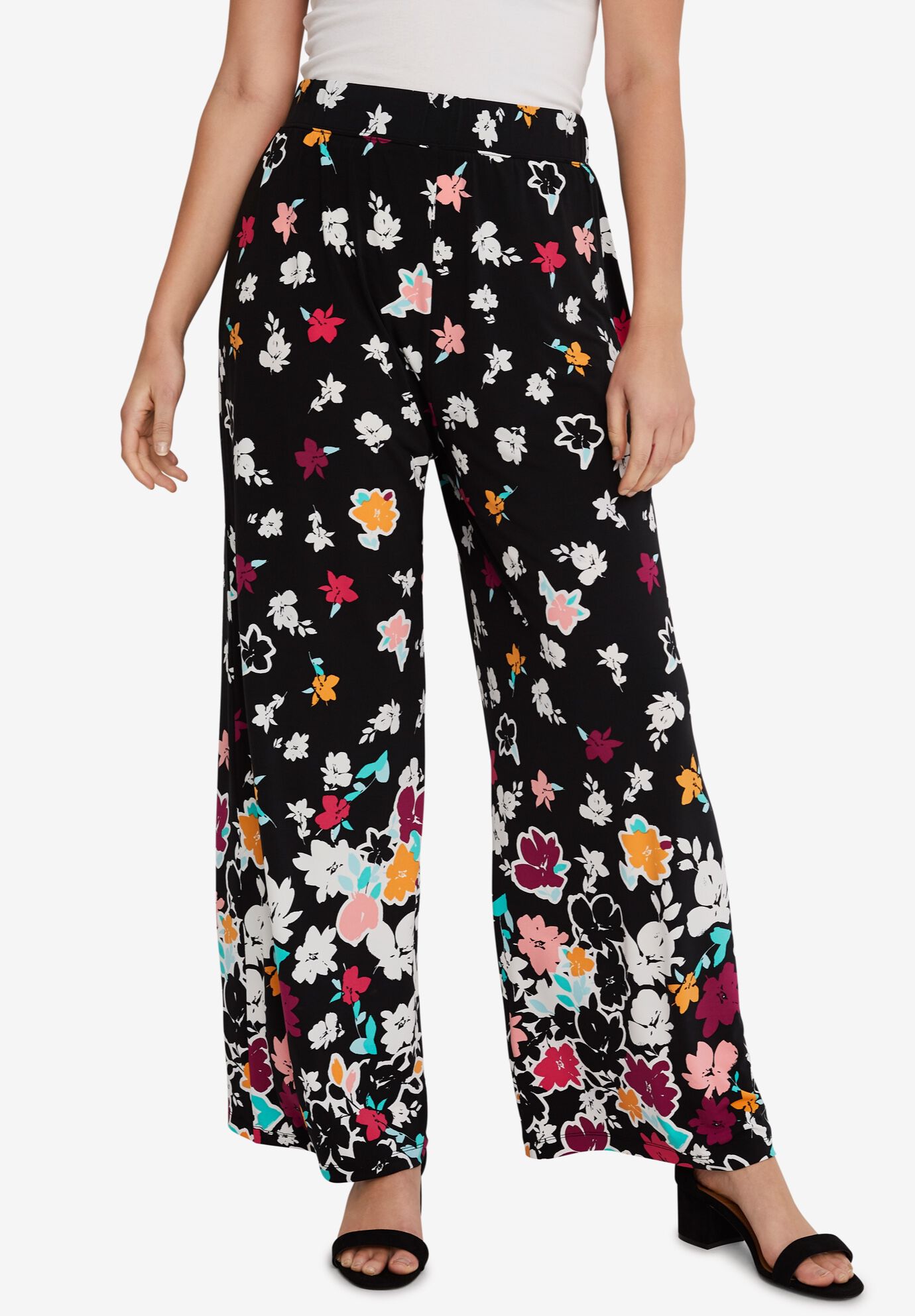 woman within wide leg pants