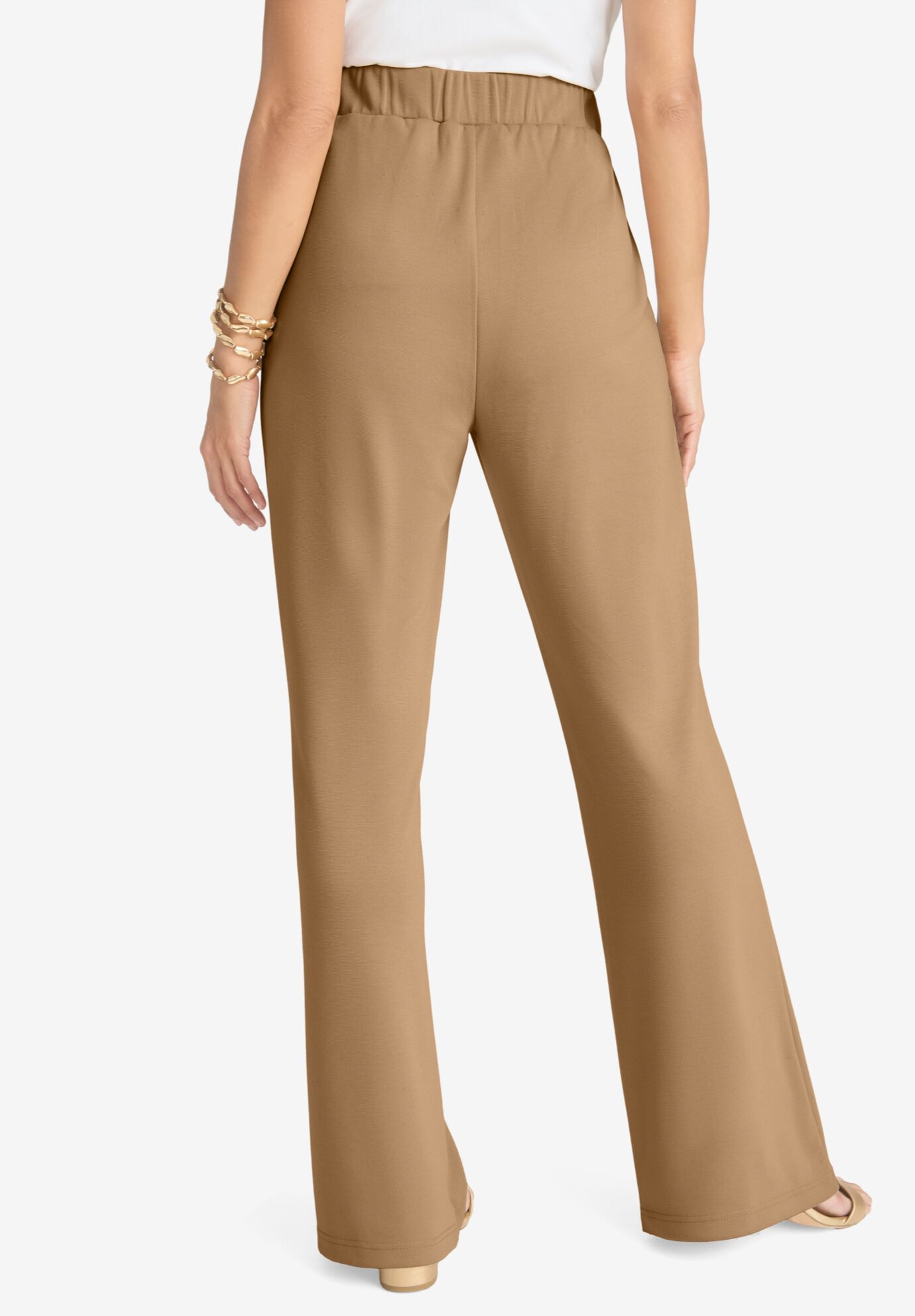 Ponte Button Flare Pants, , on-hover image number 1