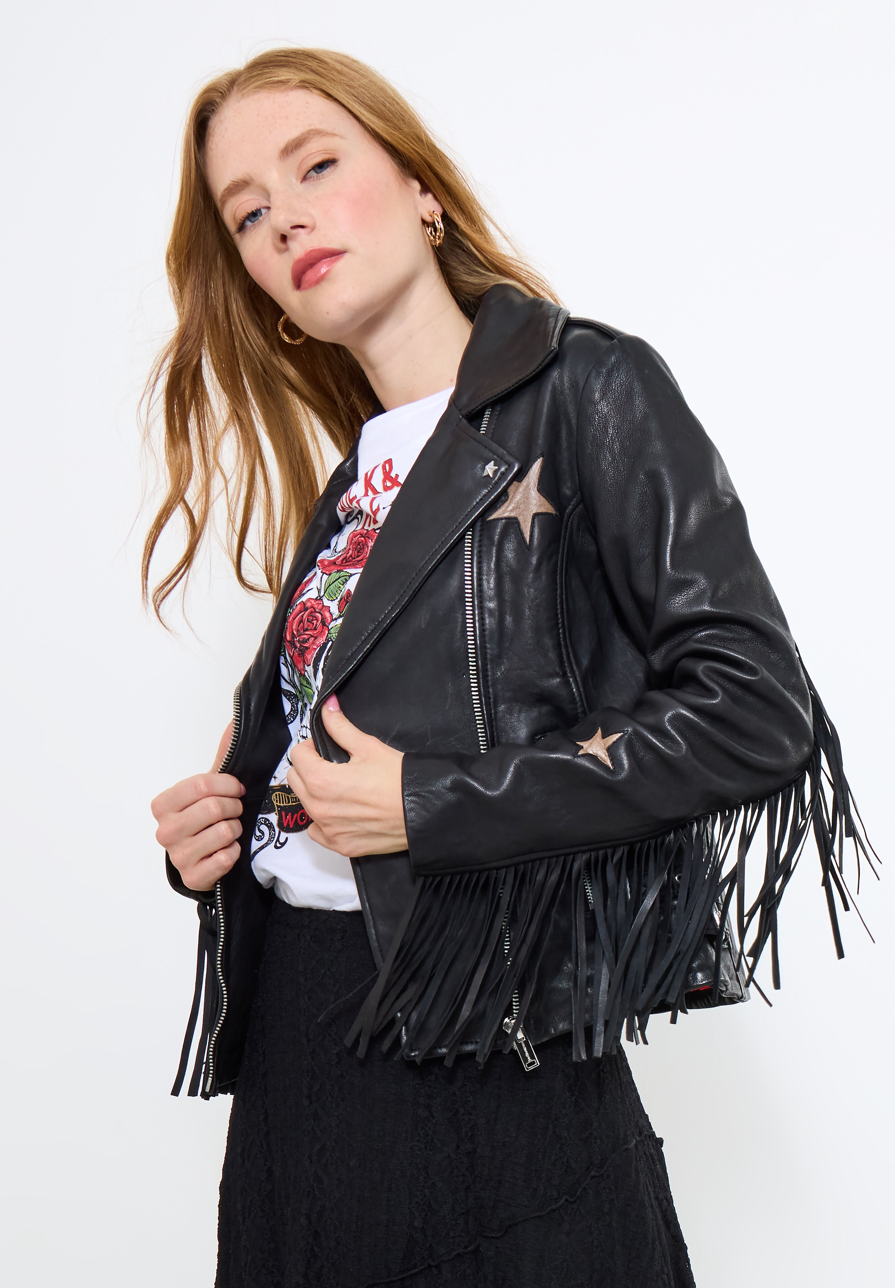 Fringe Moto Leather Jacket