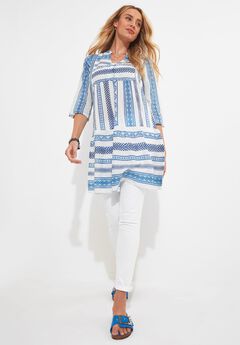 Ruffle Hem Cotton Tunic