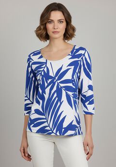 Stretch Cotton Scoop Neck Tee