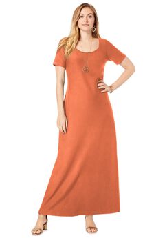 Stretch Cotton T-Shirt Maxi Dress