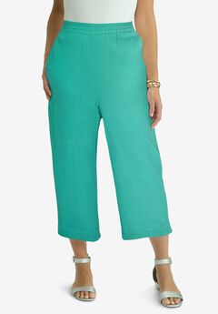 Gauze Wide Leg Crop Pant