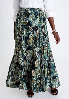 Flowing Crinkled Maxi Skirt
