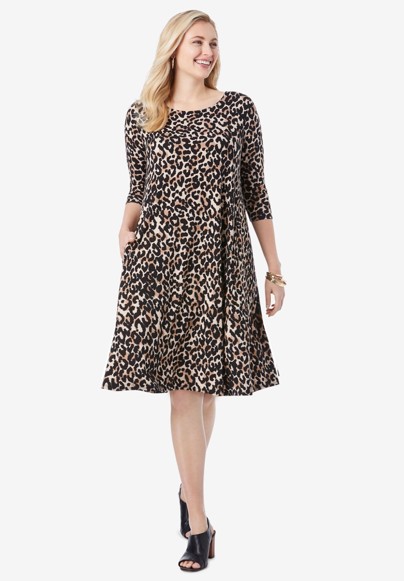 quarter sleeve t shirt dress