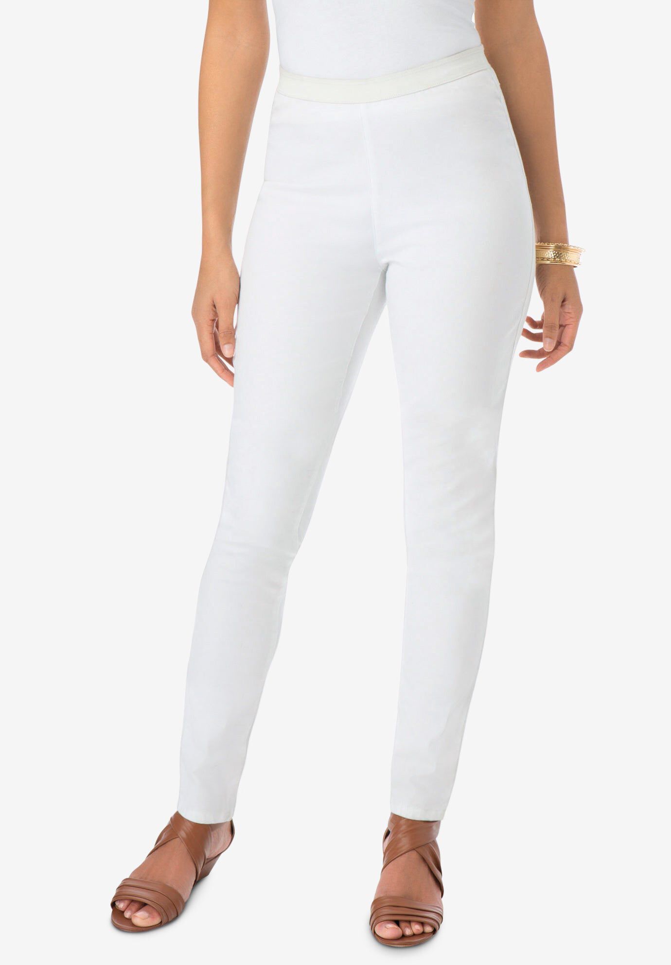 Stretch Denim Skinny Jegging, WHITE, hi-res image number 0