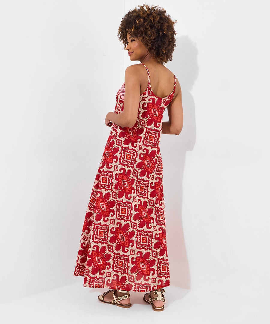 Sleeveless Bold Maxi Dress, MEGA BOHO MEDALLION, alternate image number 2