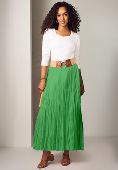 Flowing Crinkled Maxi Skirt