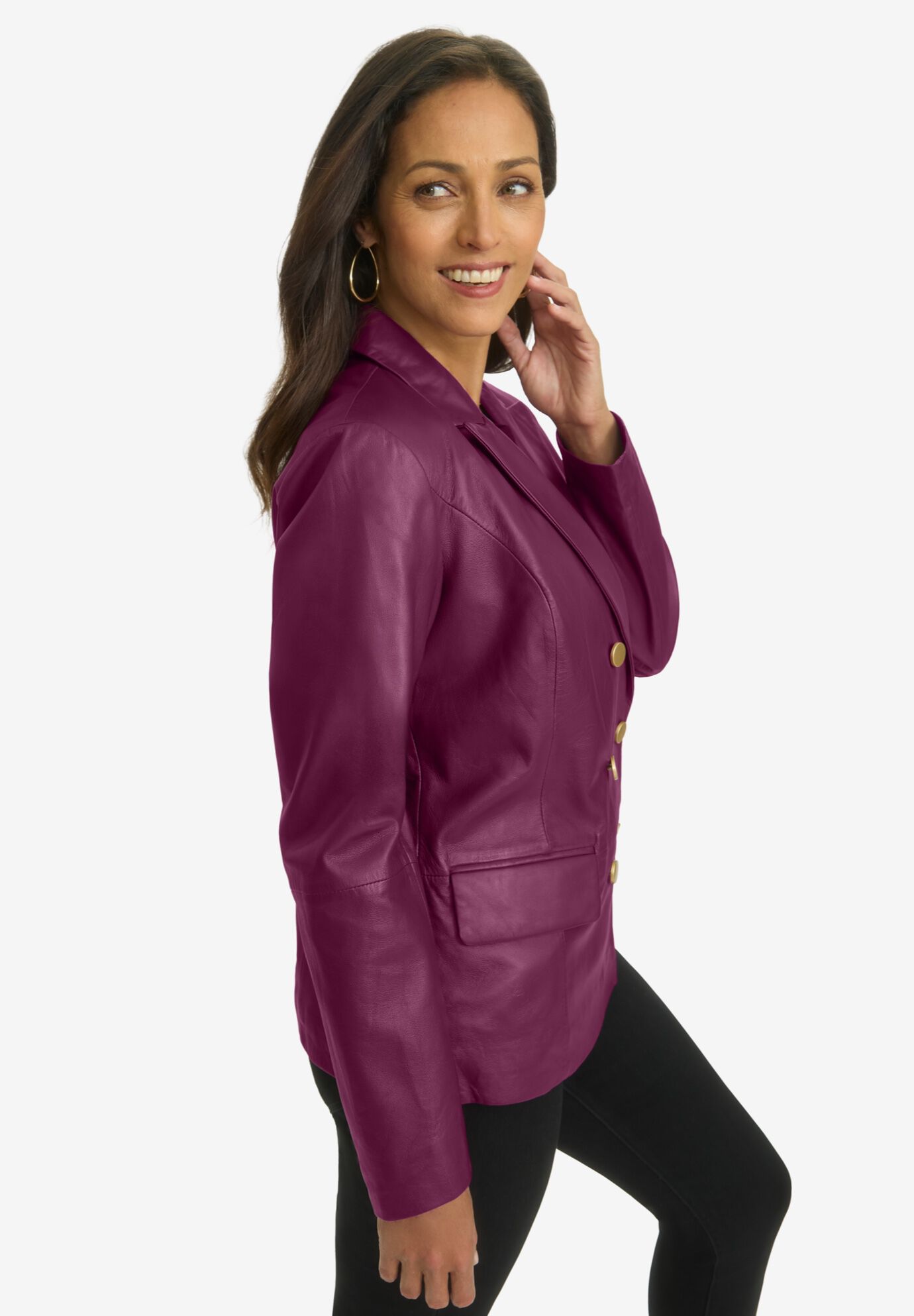 Double-Breasted Blazer, DEEP CLARET, alternate image number 2