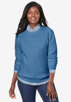 Cable Crewneck Sweater