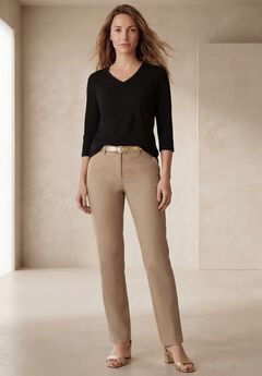 Stretch Cotton V-Neck Tee