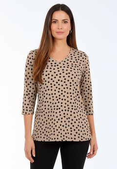 Stretch Cotton V-Neck Tee