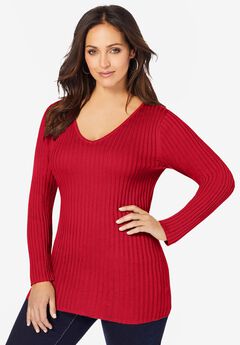 Plus Size Red Sweaters