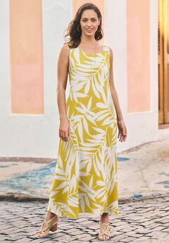 Stretch Cotton Tank Maxi Dress