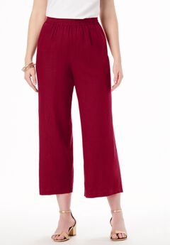 Plus Size Wide Leg Linen Pants