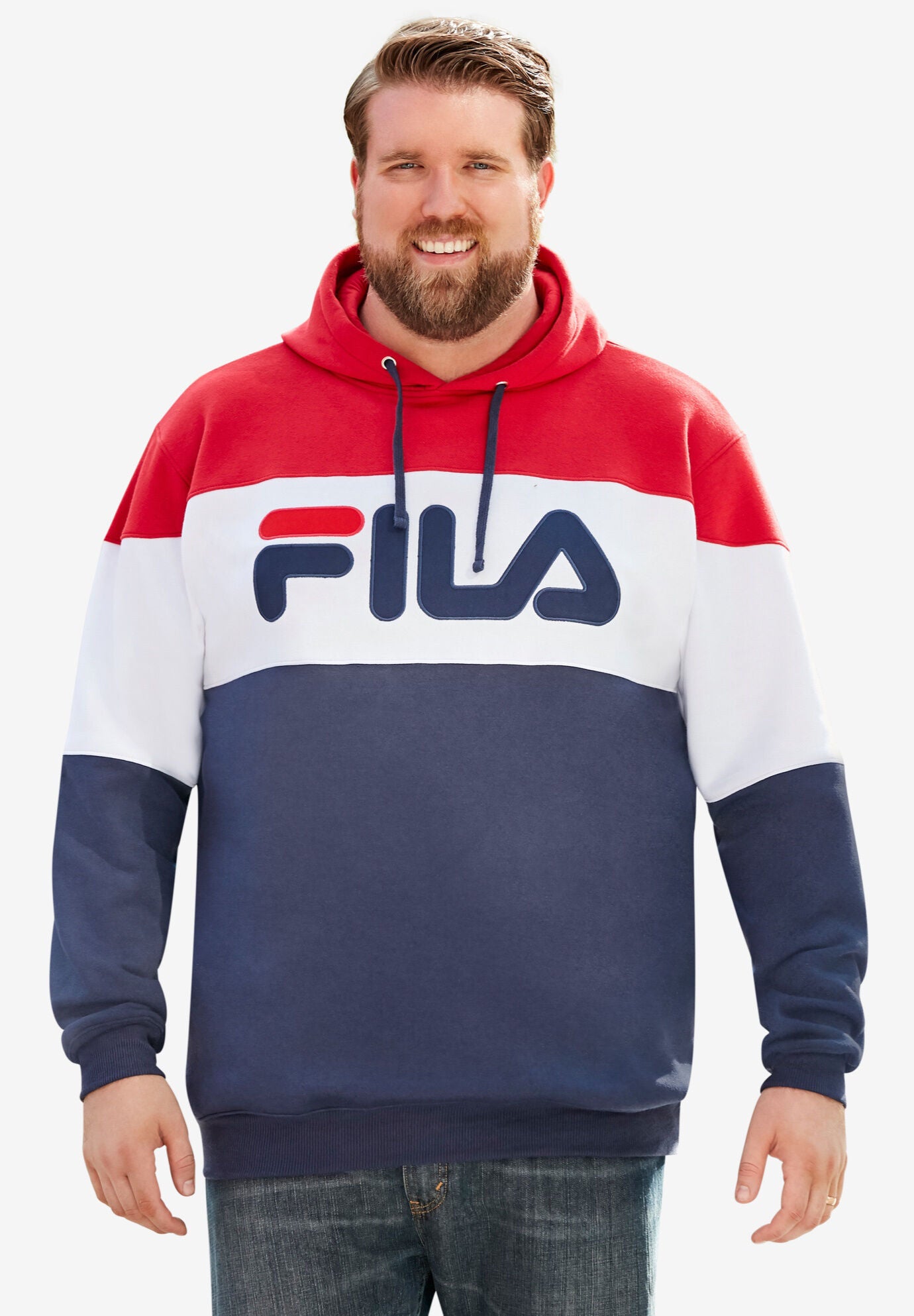 Fila colour 2025 block boyfriend hoodie