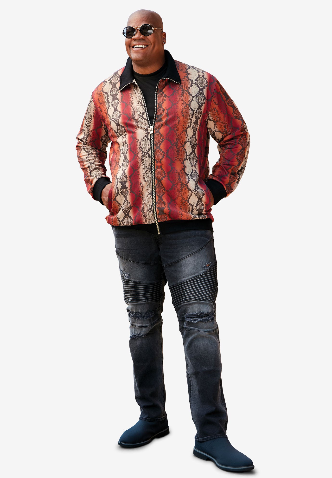 MVP Collections&reg; Animal Print Bomber Jacket, , alternate image number 2