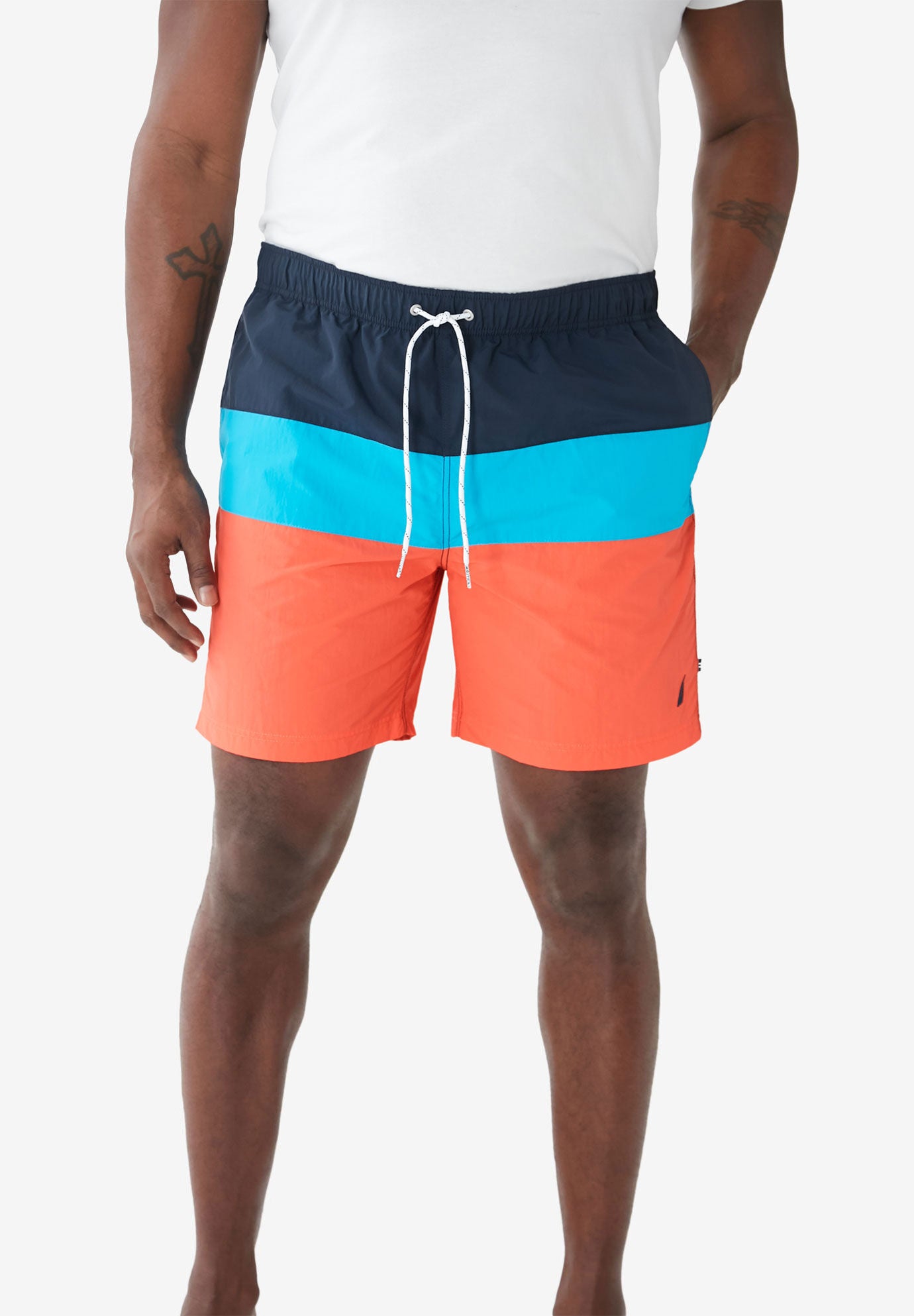 woman within swim shorts