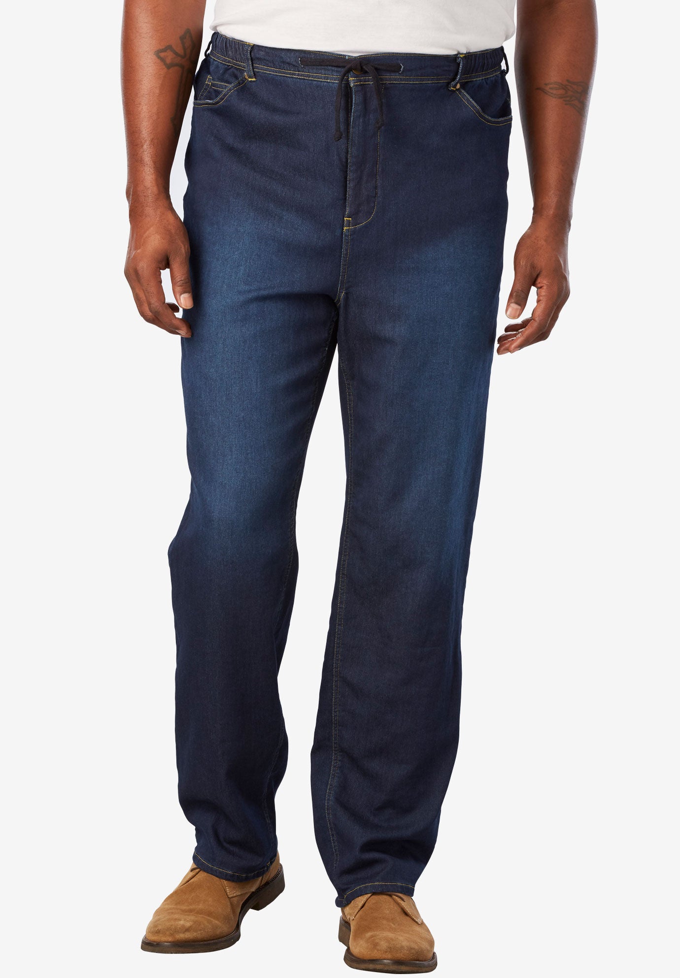 5-Pocket Relaxed Fit Denim Sweatpants