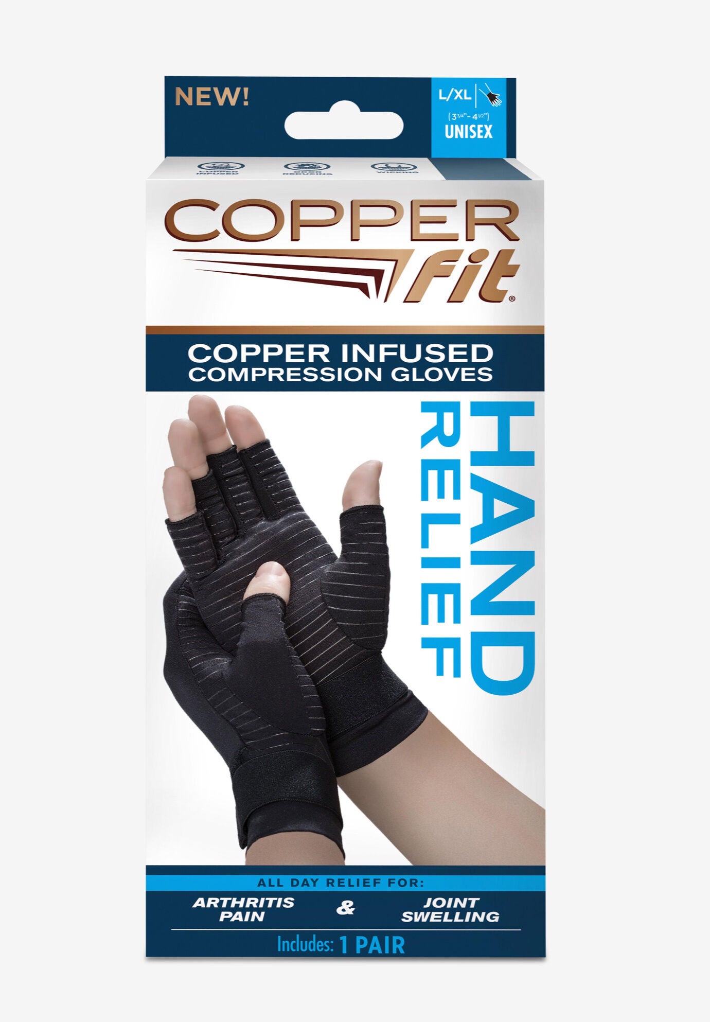 Compression Gloves, BLACK, hi-res image number 0