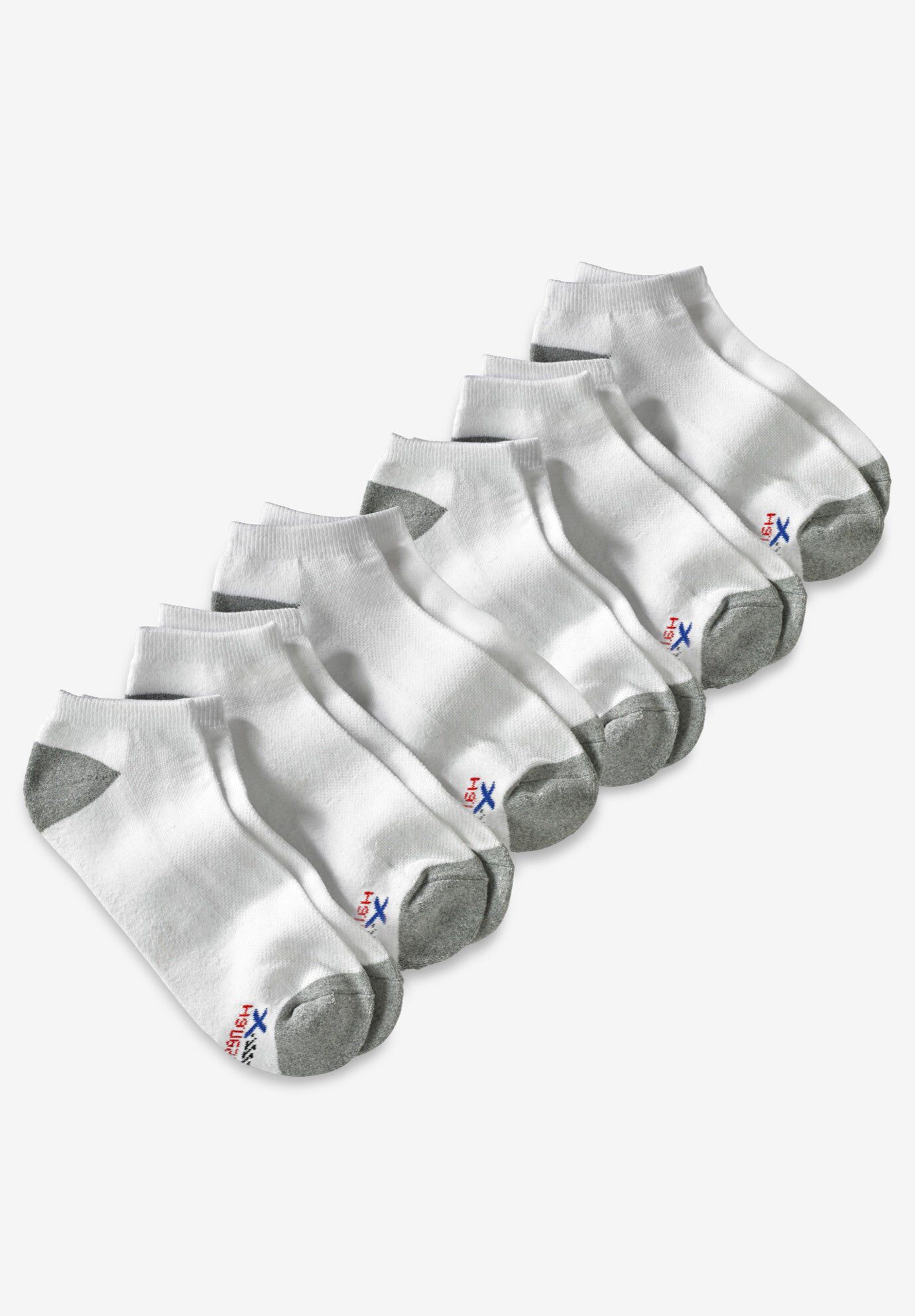 Hanes&reg; X-Temp&reg; No-Show Socks 6-Pack, WHITE, hi-res image number 0