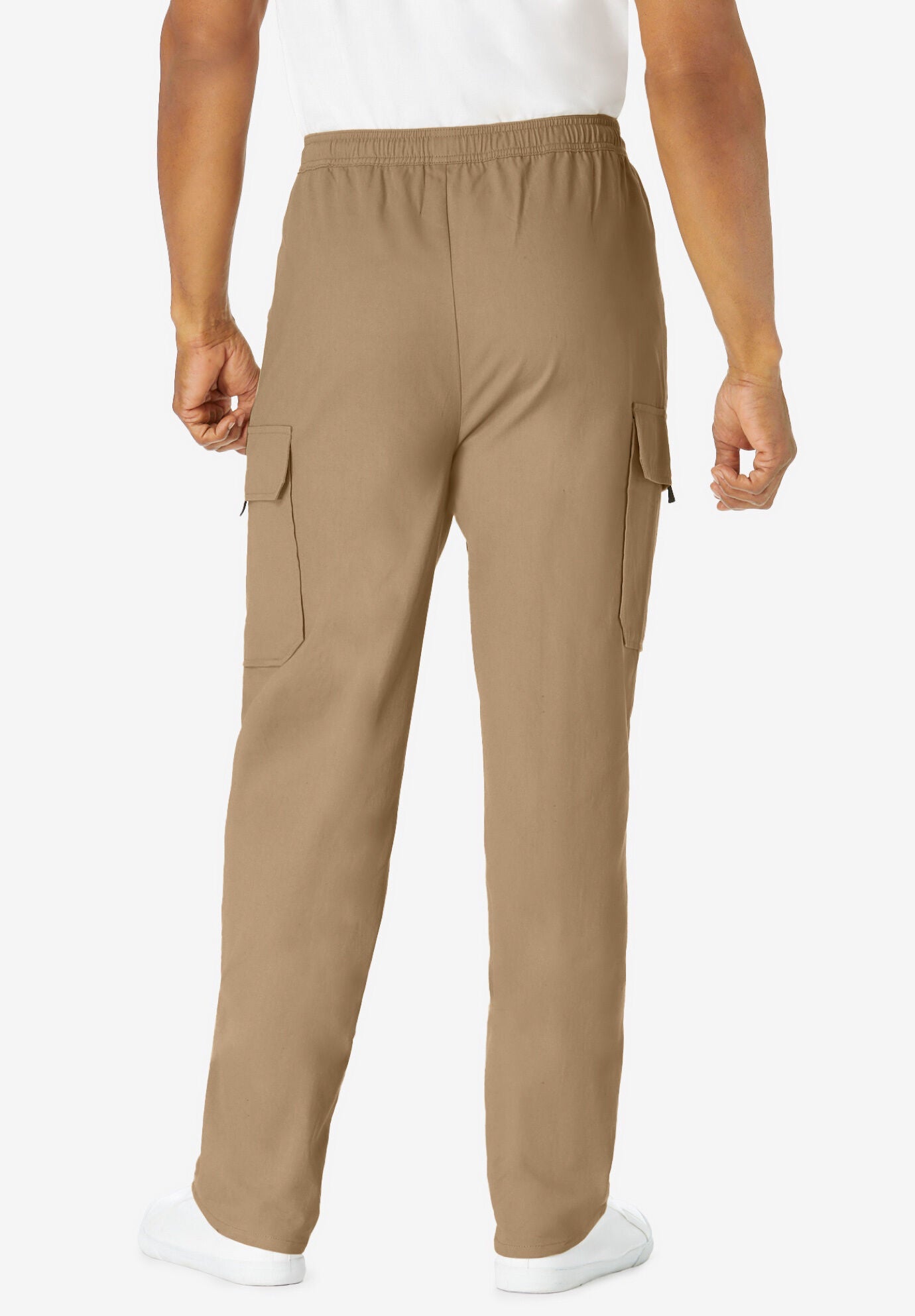 Full Elastic Waist Cargo Pants Woman Within