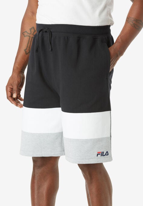 Fila Colorblock Fleece Shorts Plus Size Activewear Woman Within