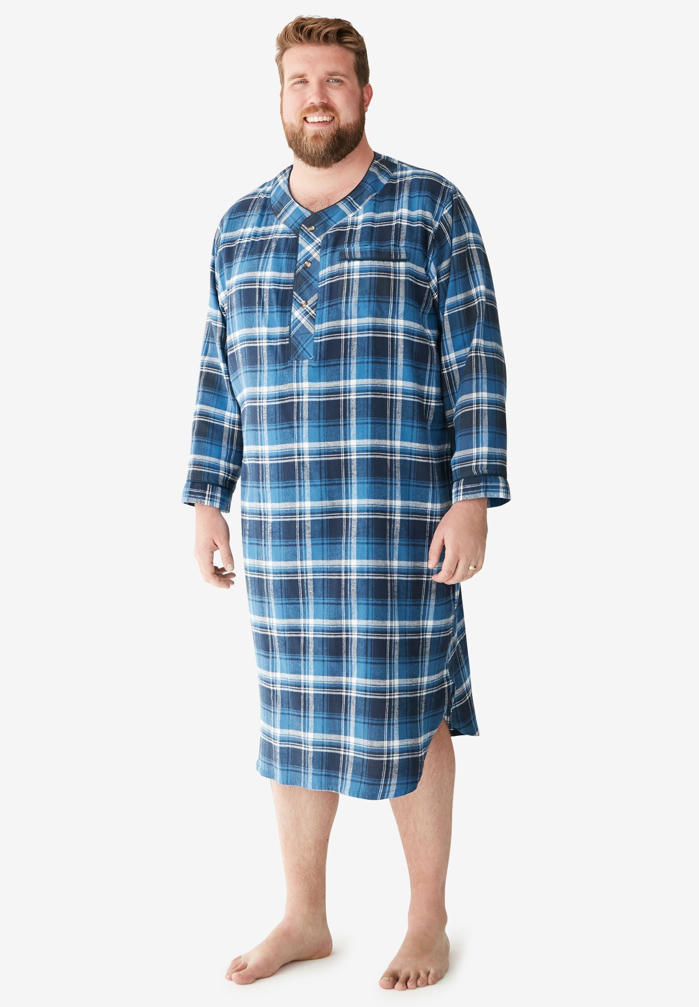 woman within flannel nightgown