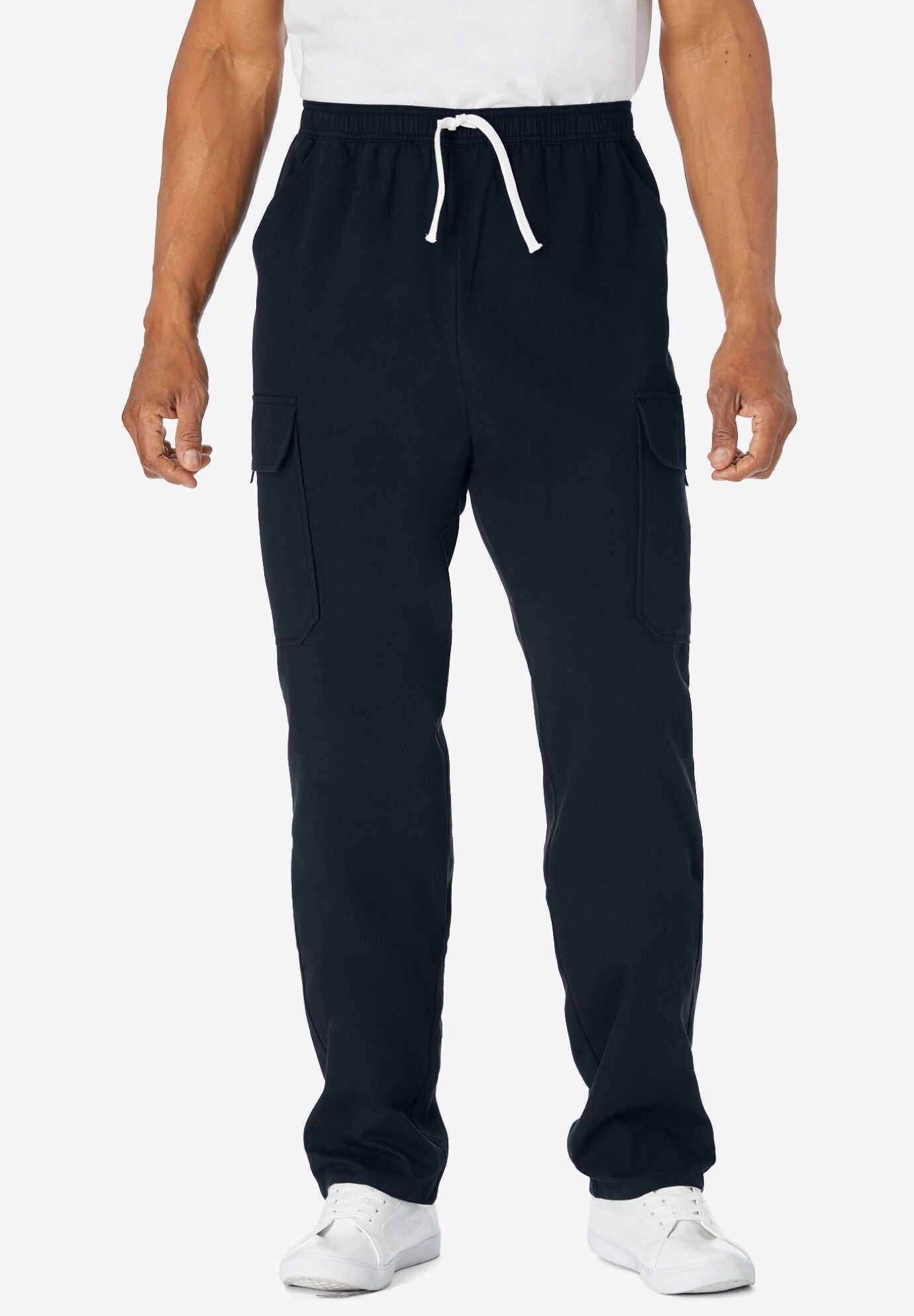 Full Elastic Waist Cargo Pants Woman Within