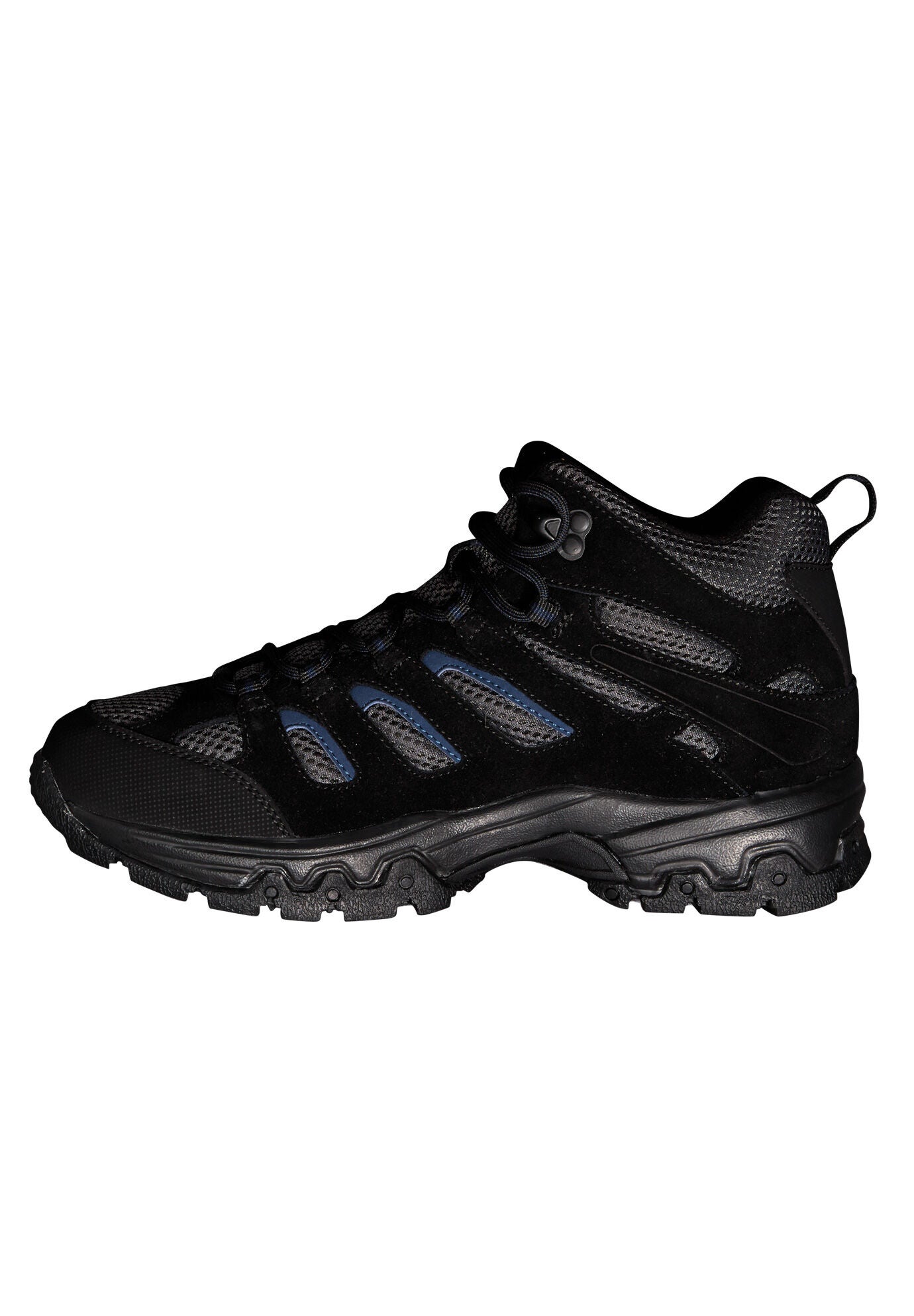 Lace-Up Hiking Boots, BLACK SUEDE, alternate image number 6