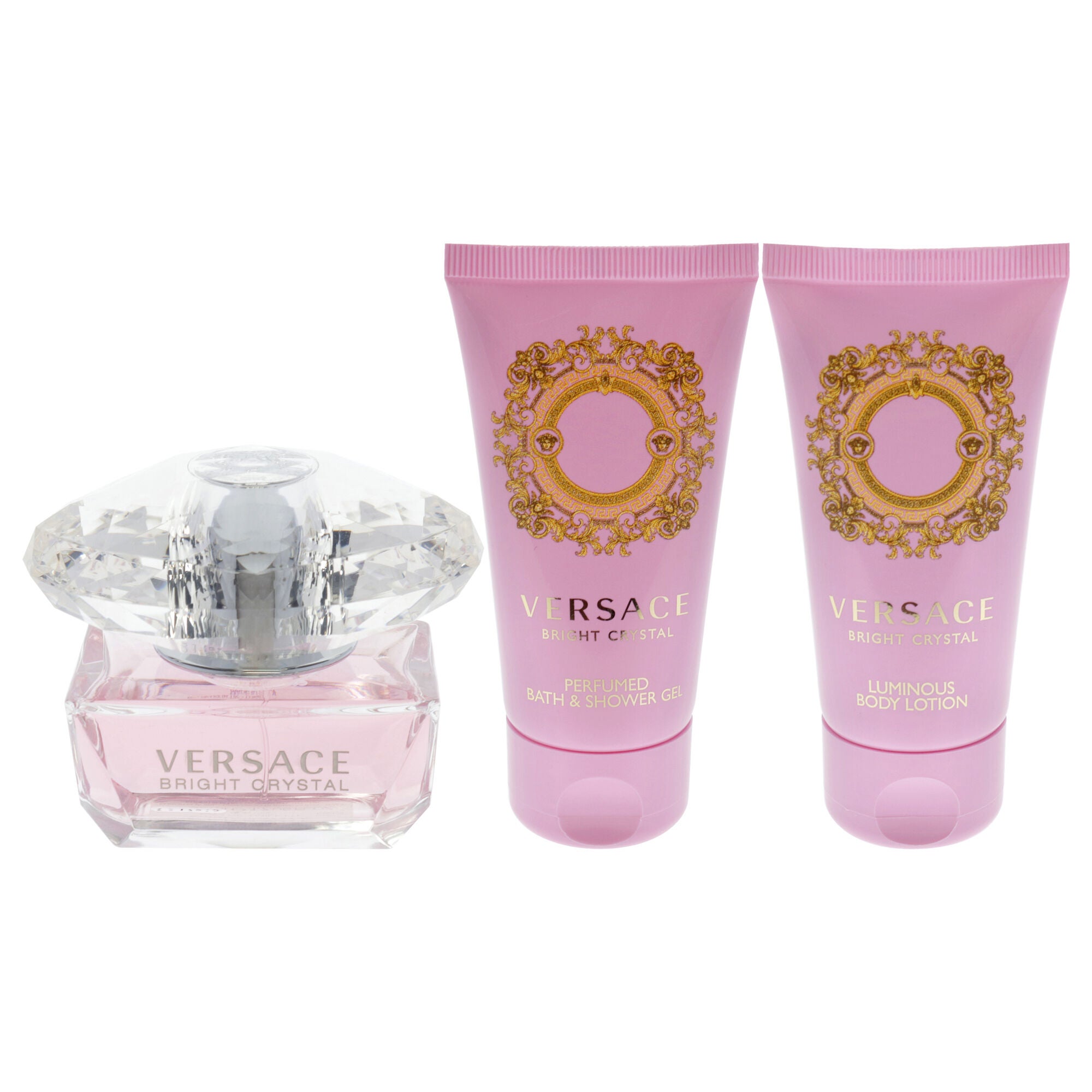 Versace Bright Crystal by Versace for Women - 3 Pc Gift Set 1.7oz EDT Spray, 1.7oz Perfumed Bath and Shower Gel, 1.7oz Body Lotion, See Description, alternate image number 4