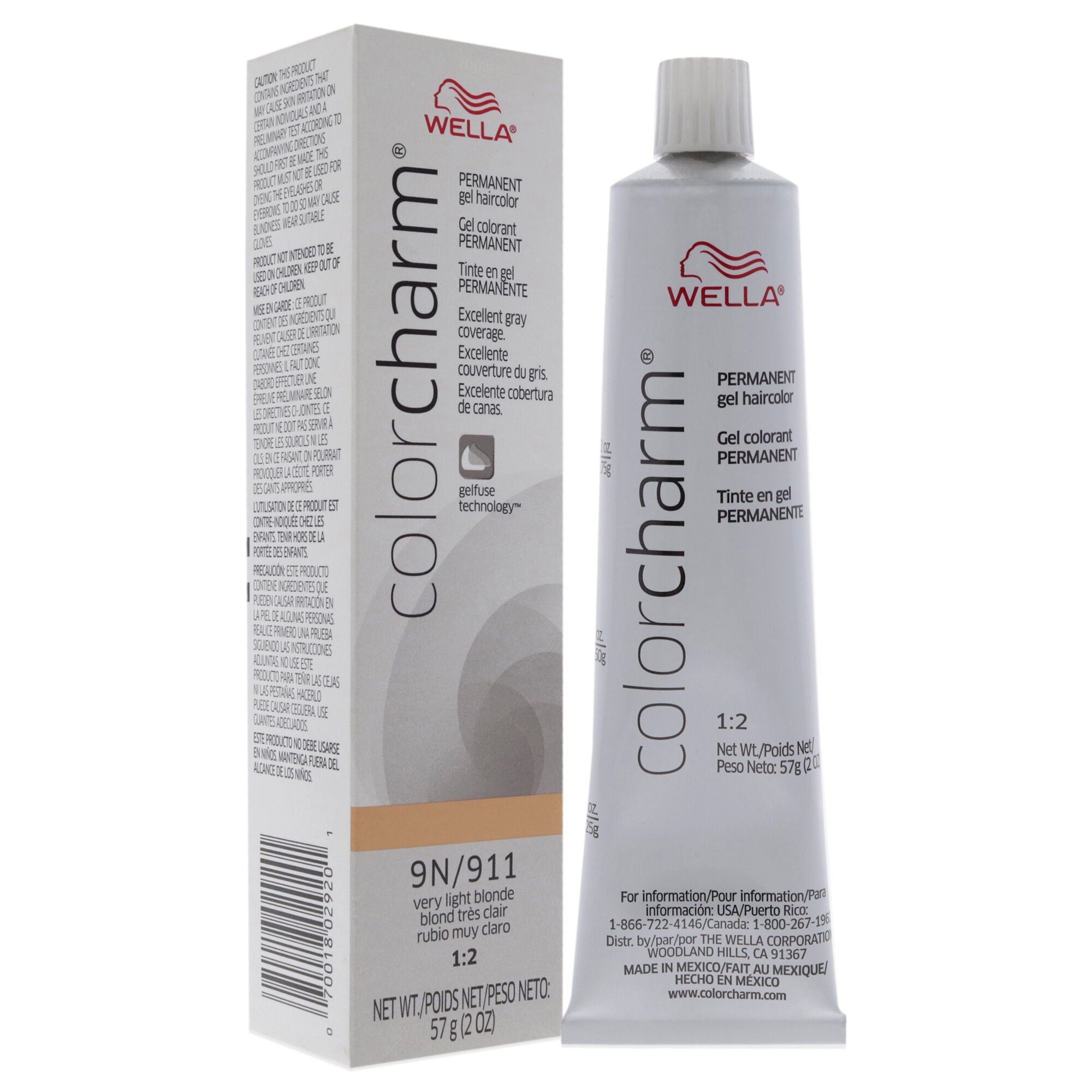 Color Charm Permanent Hair Color Gel - 911 9N Very Light Blonde by Wella for Unisex -2 oz Hair Color, , alternate image number 6