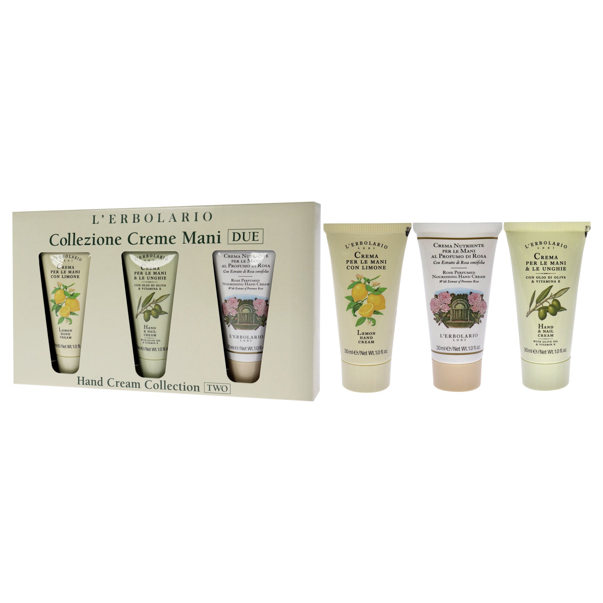 Hand Cream Collection Two by LErbolario for Unisex - 3 Pc 1oz Hand and Nail Cream, 1oz Perfumed Nourishing Hand Cream - Rose, 1oz Hand Cream - Lemon, See Description, alternate image number 3