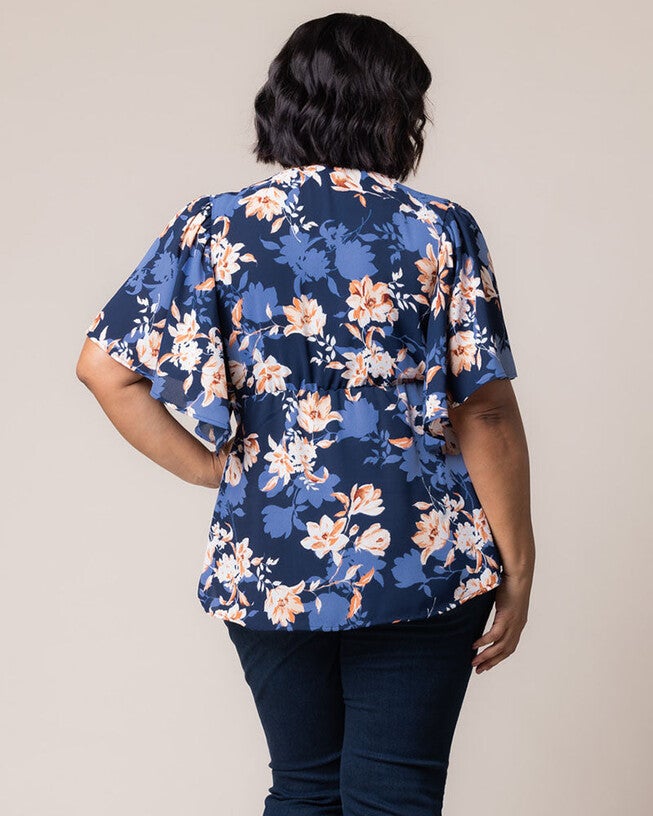 Seaside Serenade Top, Blue Blossom Bliss, alternate image number 1