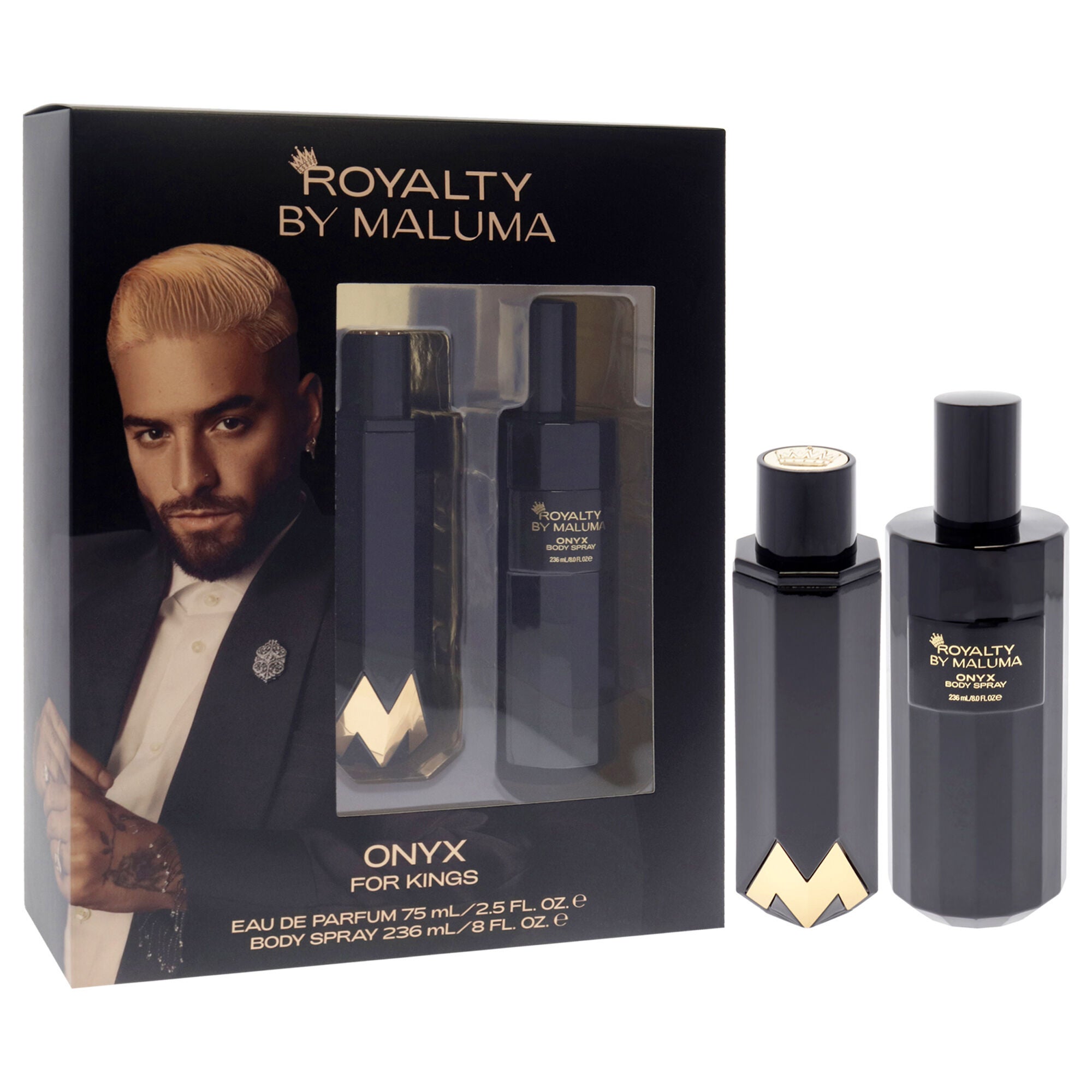 Onyx by Royalty By Maluma for Men - 2 Pc Gift Set 2.5oz EDP Spray, 8oz Body Spray, See Description, alternate image number 1