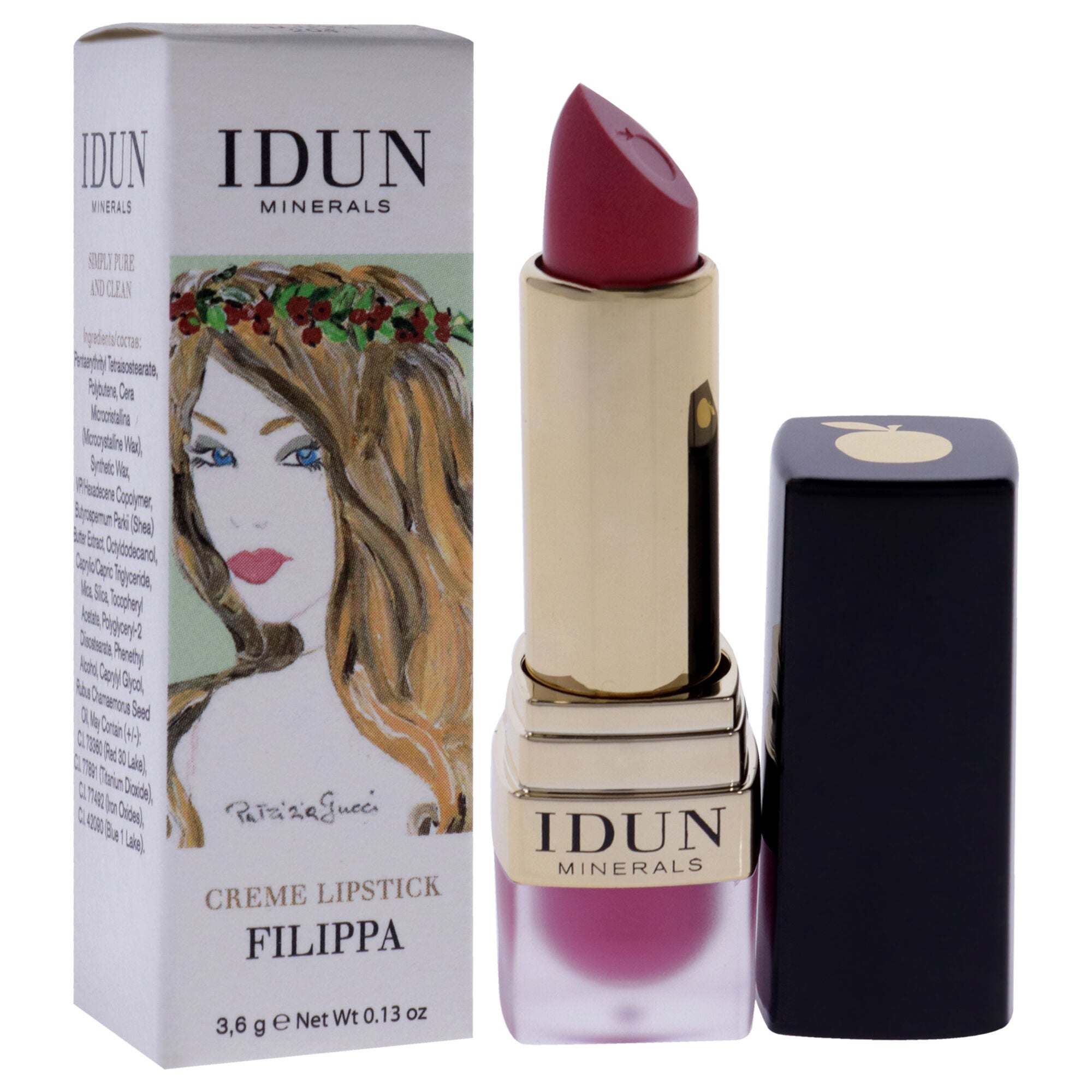 Creme Lipstick - 204 Filippa by Idun Minerals for Women - 0.13 oz Lipstick, See Description, alternate image number 1