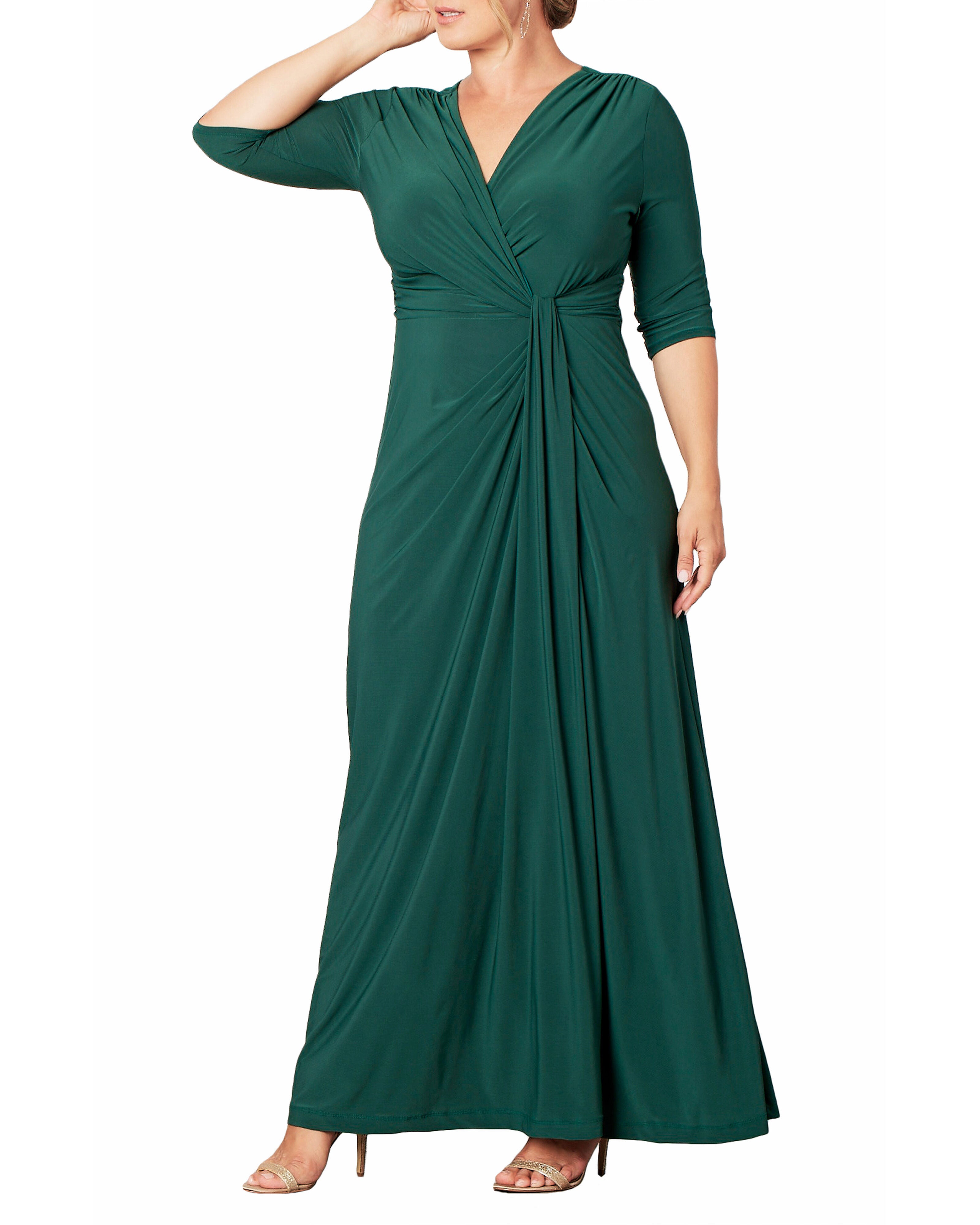 Evening Romance Gown, HUNTER GREEN / Hunter Green, hi-res image number 0