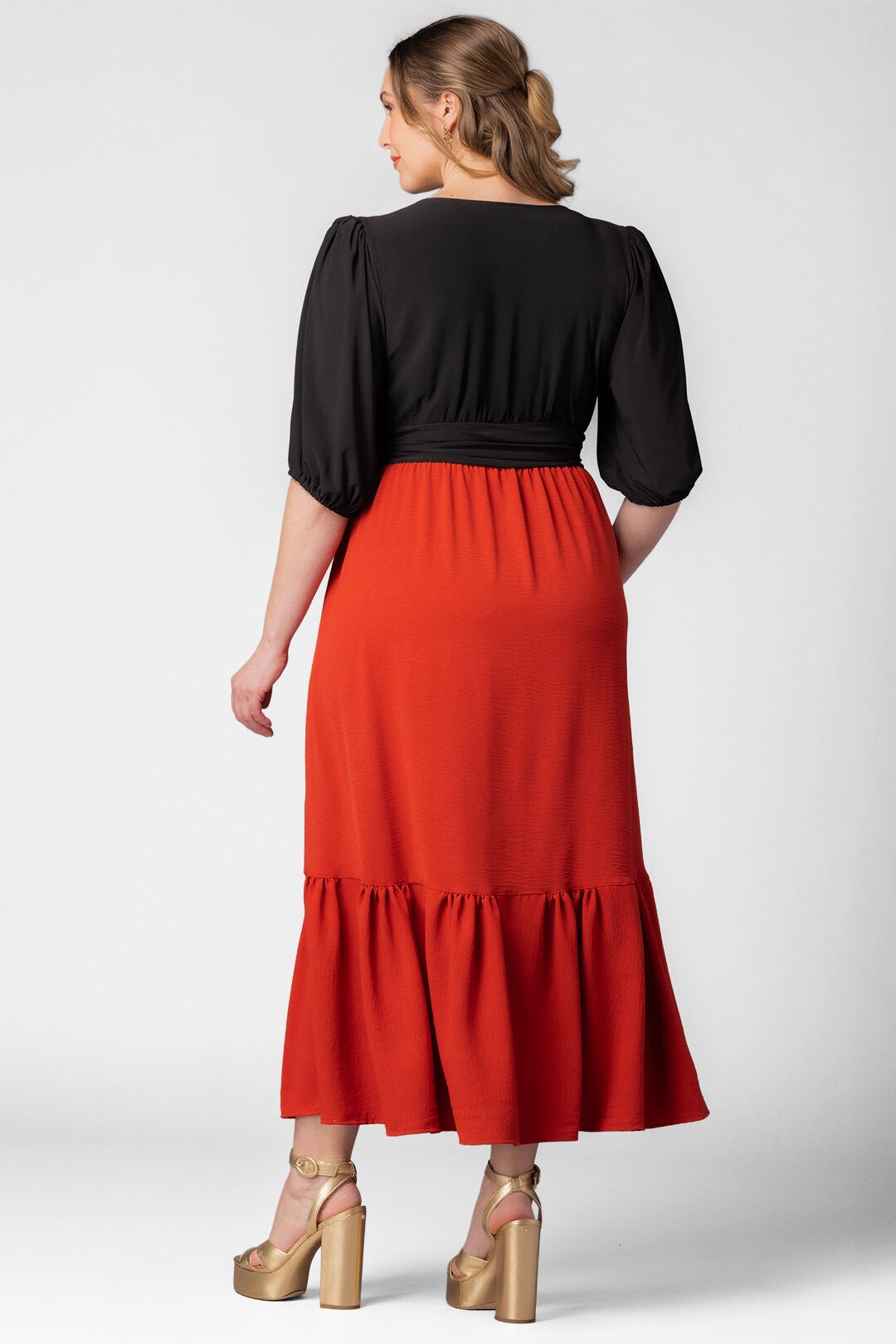 Danica Maxi Dress, Chili Pepper / Black, alternate image number 5