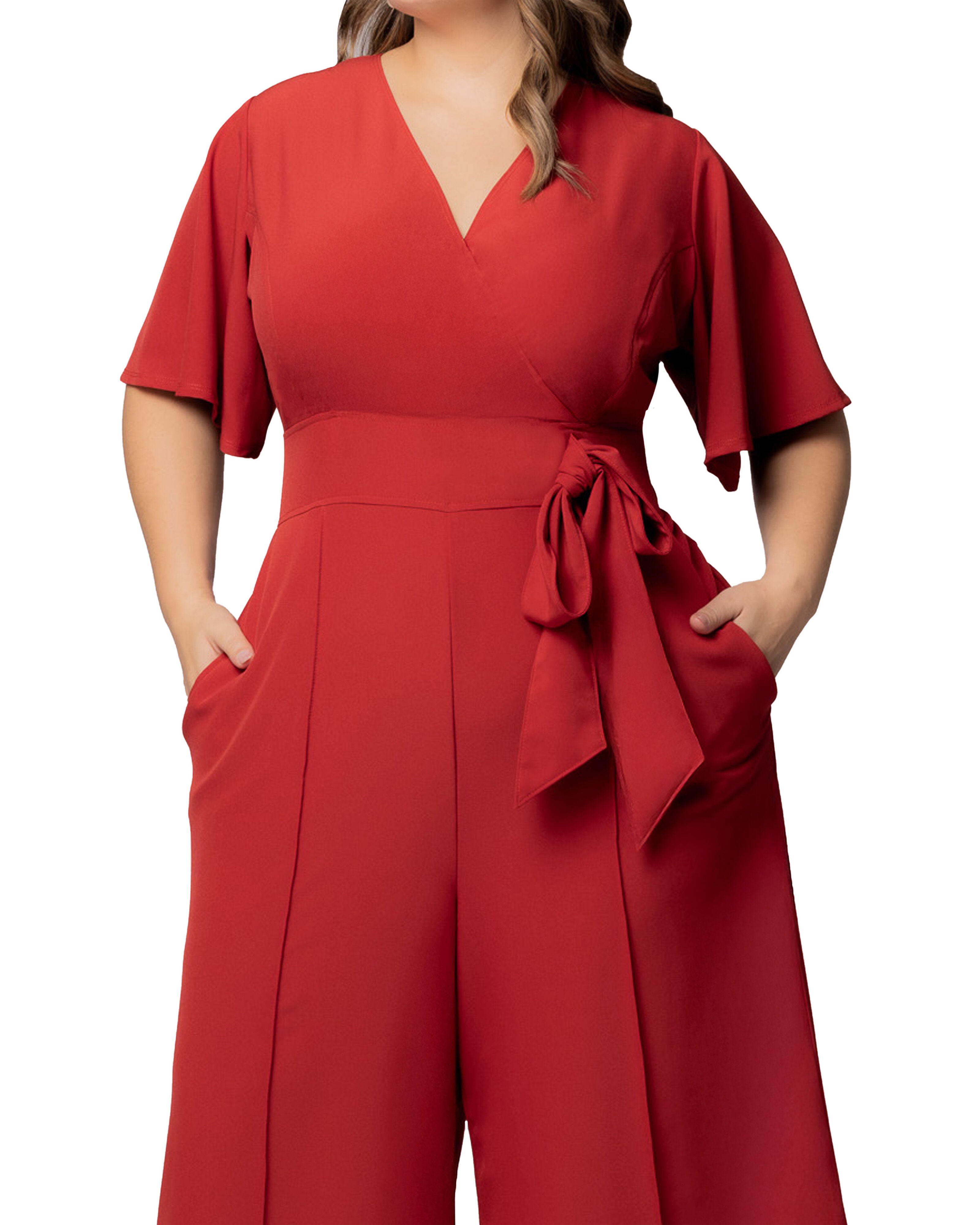 Evelyn Cropped Jumpsuit, PAPRIKA / Red, alternate image number 2