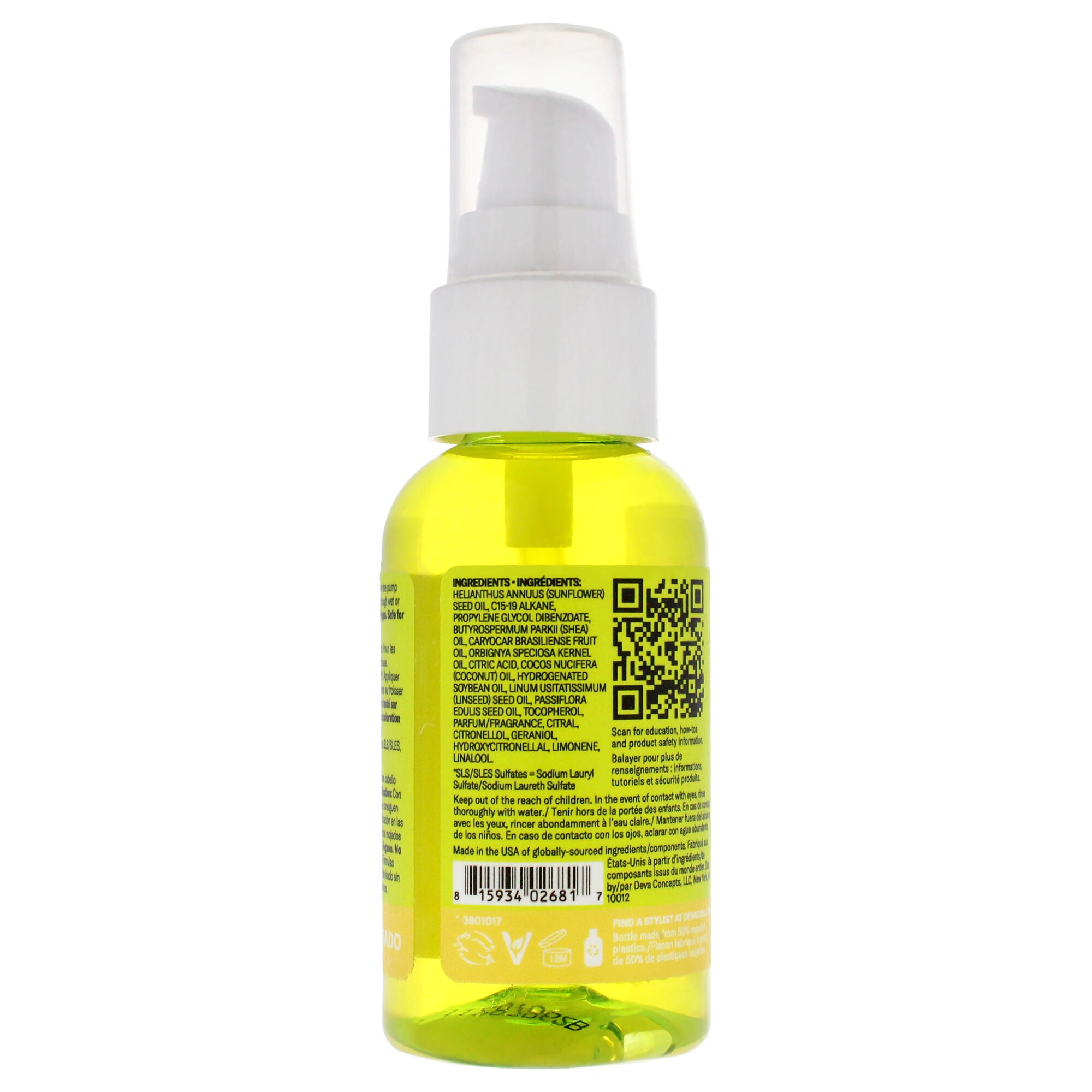 High Shine Nourishing Oil-NP by DevaCurl for Unisex - 1.7 oz Oil, See Description, alternate image number 3