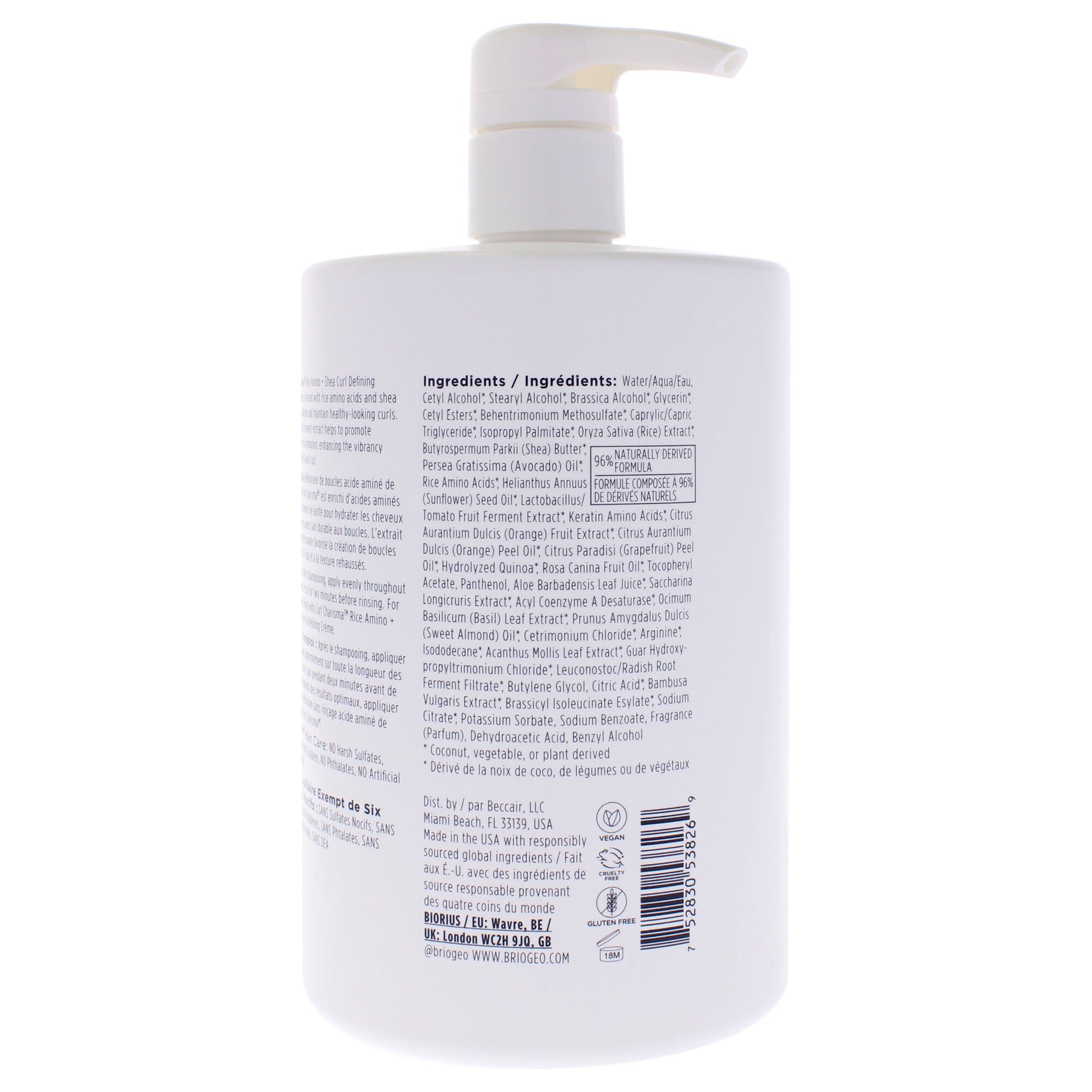 Curl Charisma Rice Amino Plus Shea Curl Defining Conditioner by Briogeo for Unisex - 33.8 oz Conditioner, Beige, alternate image number 1