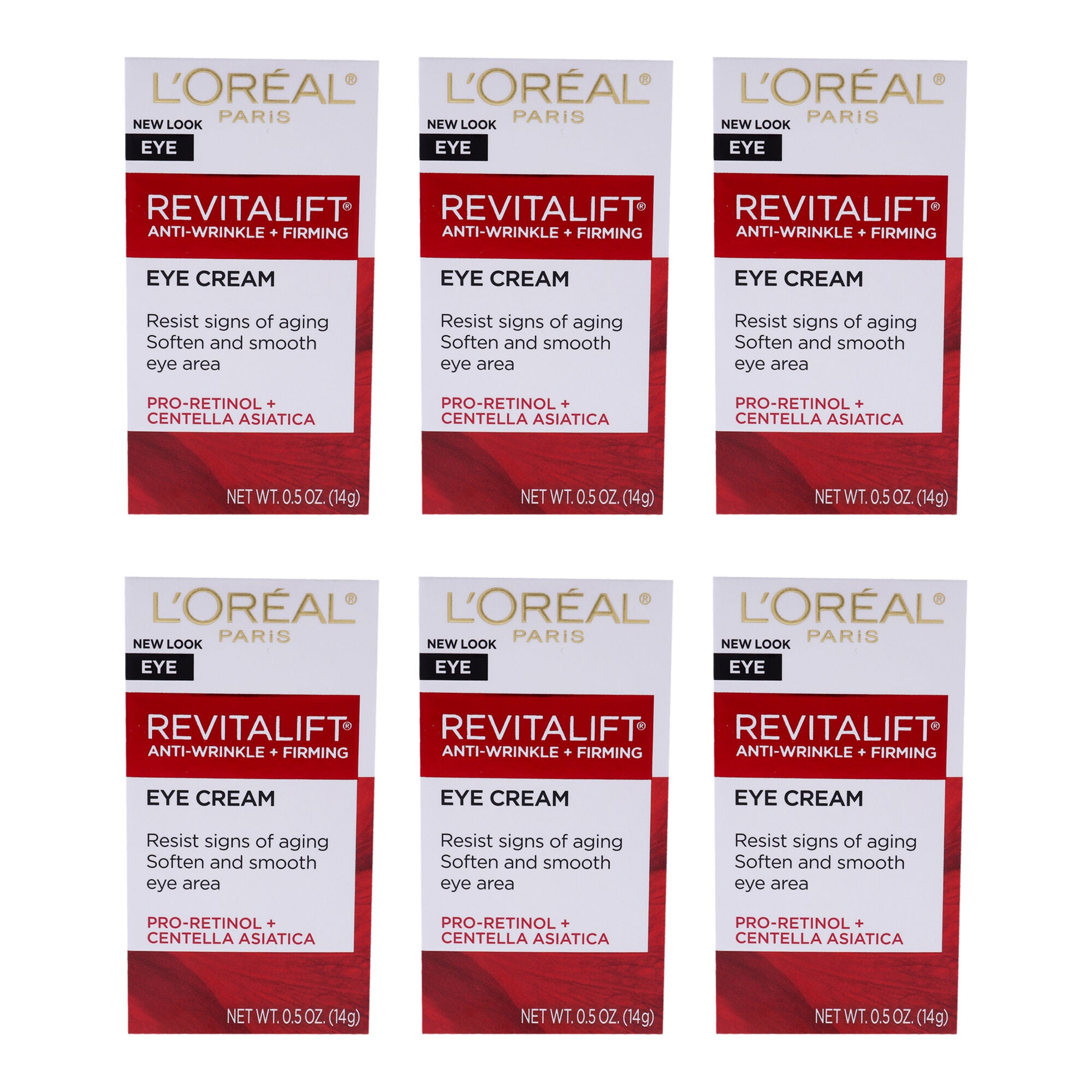 Revitalift Anti-Wrinkle and Firming Eye Treatment by LOreal Paris for Unisex - 0.5 oz Cream - Pack of 6, White, alternate image number 4