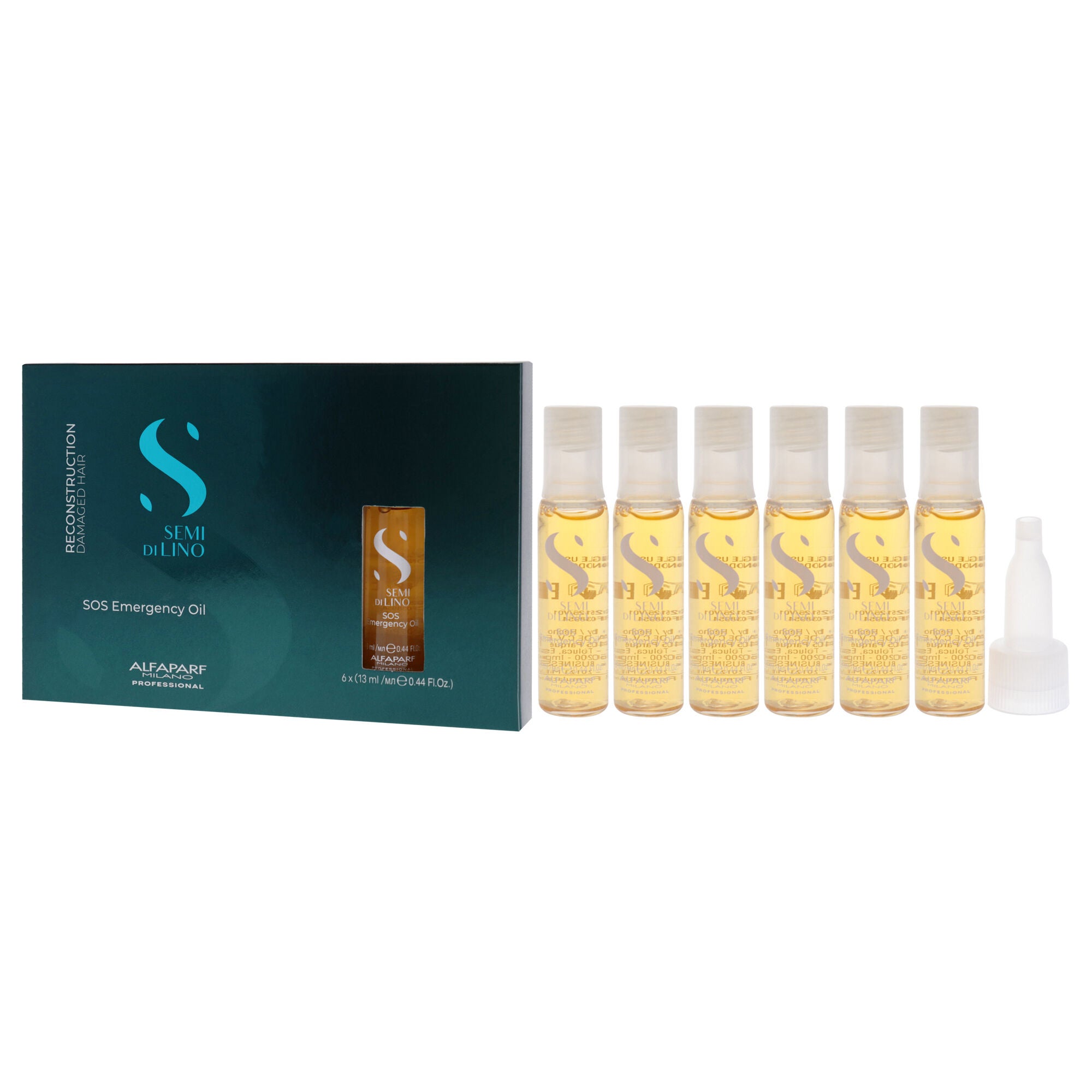 Semi Di Lino Reconstruction Reparative SOS Emergency Oil by Alfaparf Milano for Unisex - 6 x 0.44 oz Oil, See Description, alternate image number 3