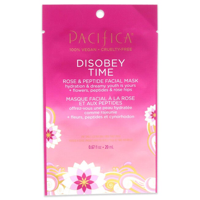 Disobey Time Facial Mask - Rose and Peptide by Pacifica for Unisex - 1 Pc Mask, NA, hi-res image number null