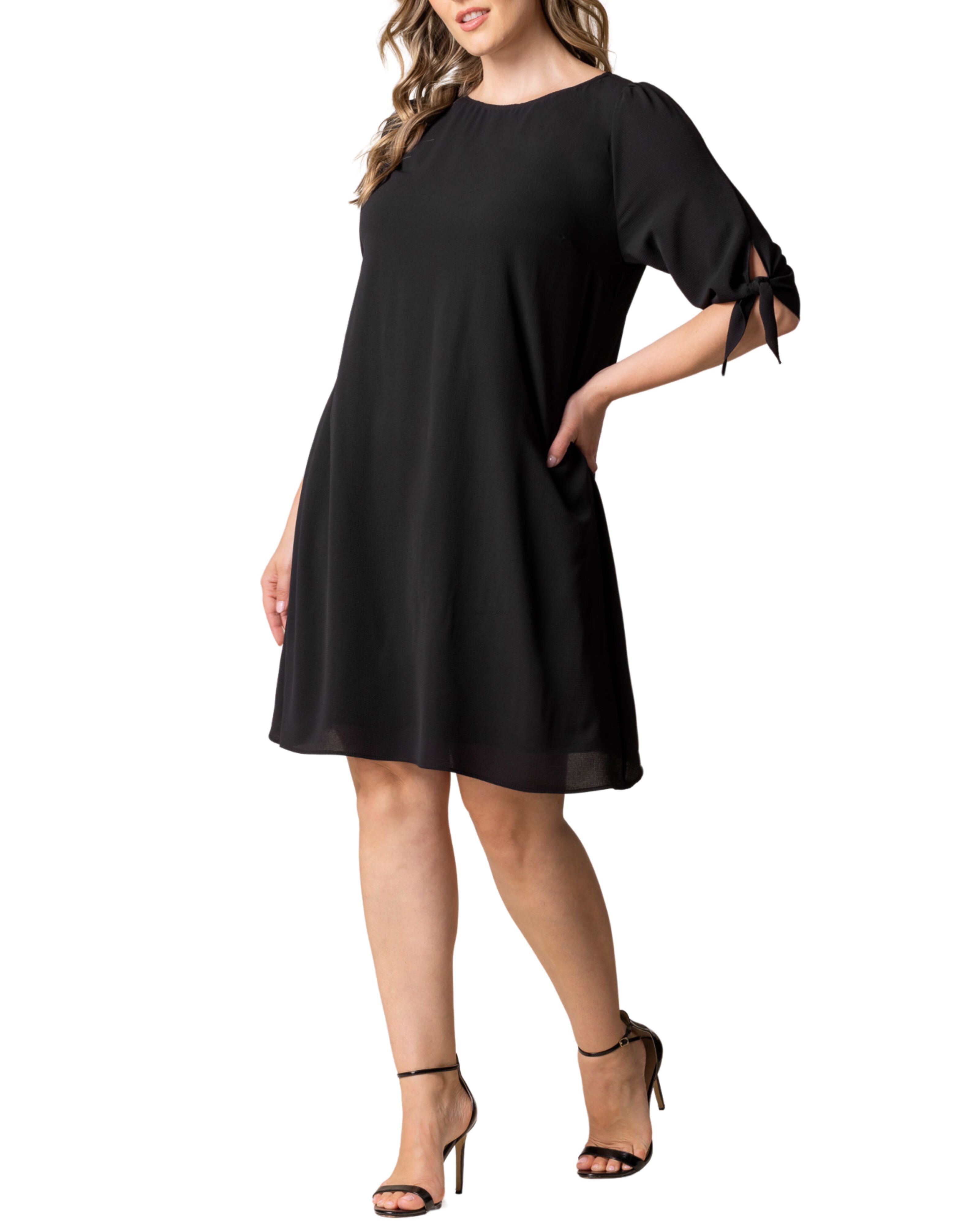 Manhattan Shift Dress, BLACK NOIR / Black, alternate image number 3